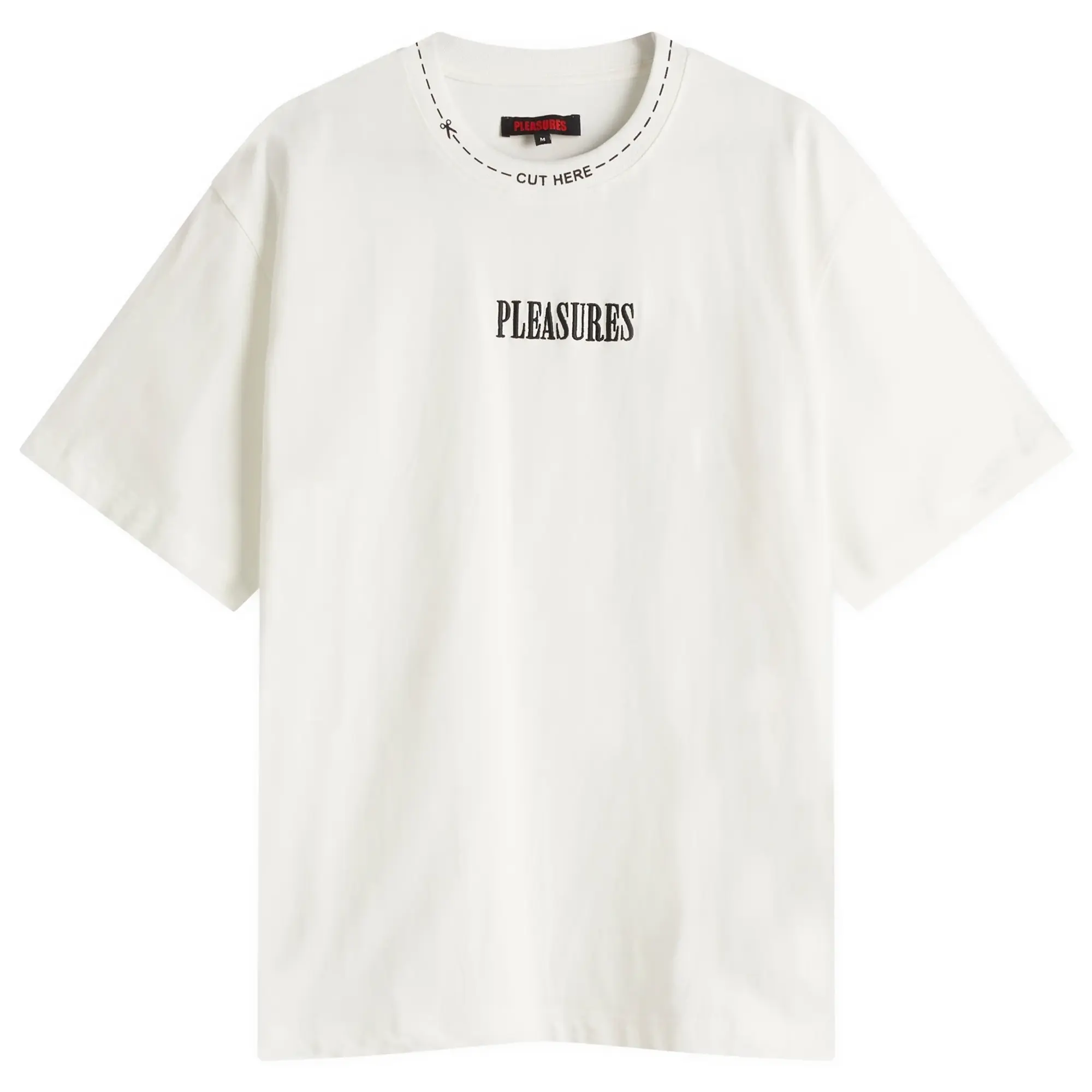Pleasures Men's Cut Here Heavyweight T-Shirt White