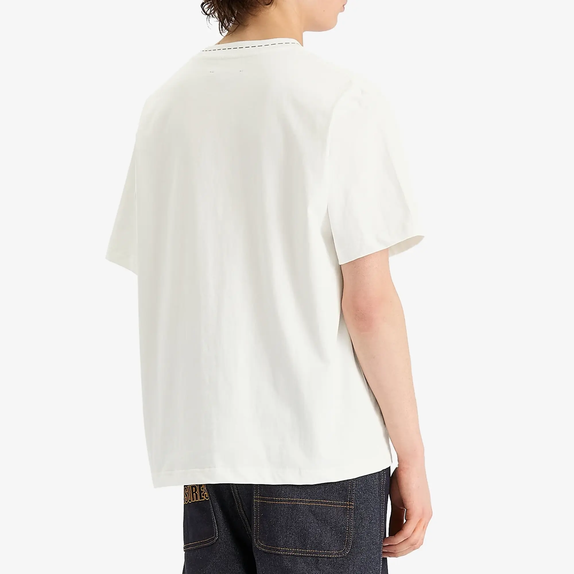 Pleasures Men's Cut Here Heavyweight T-Shirt White