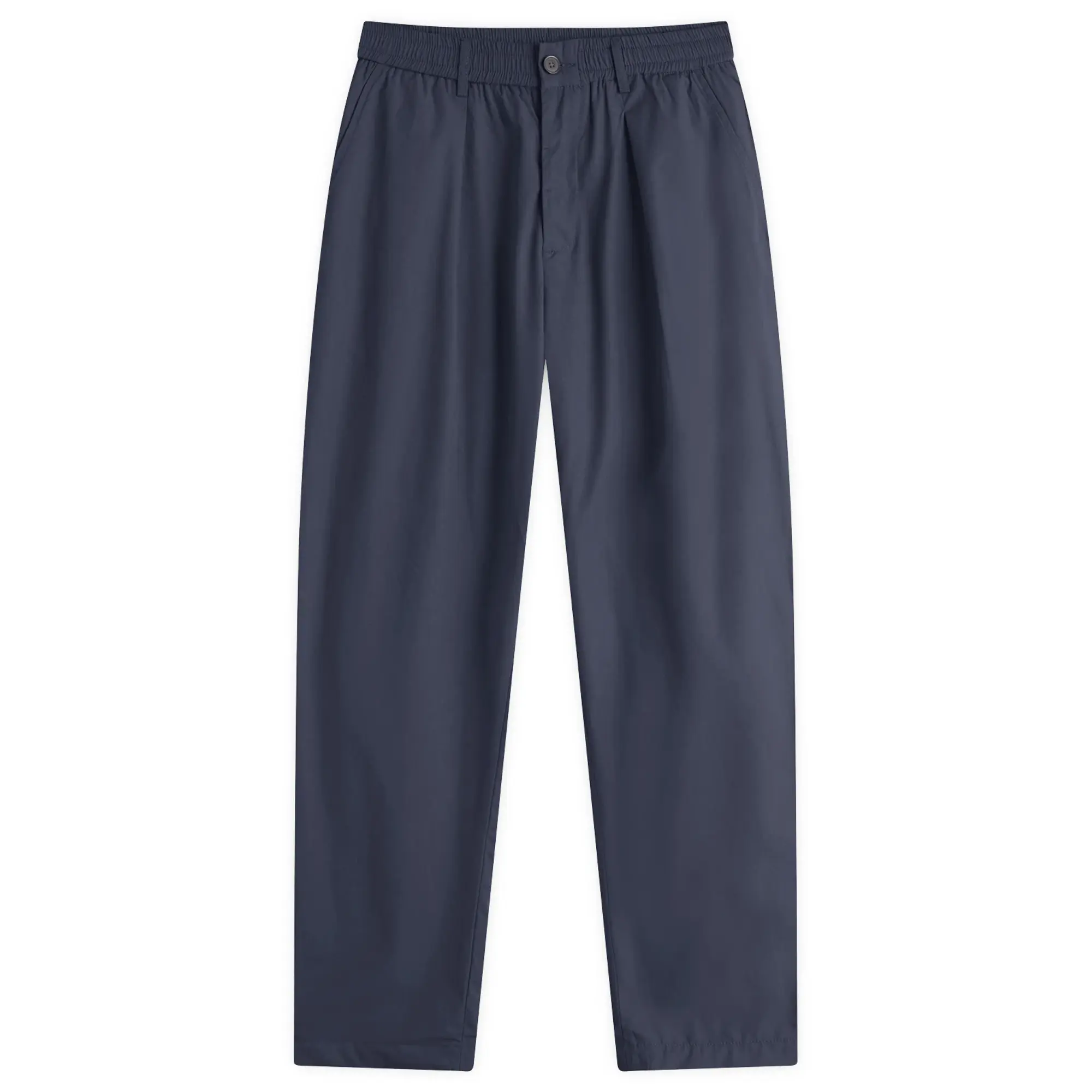 Universal Works Men's Recycled Poly Tech Pleated Track Pant Navy