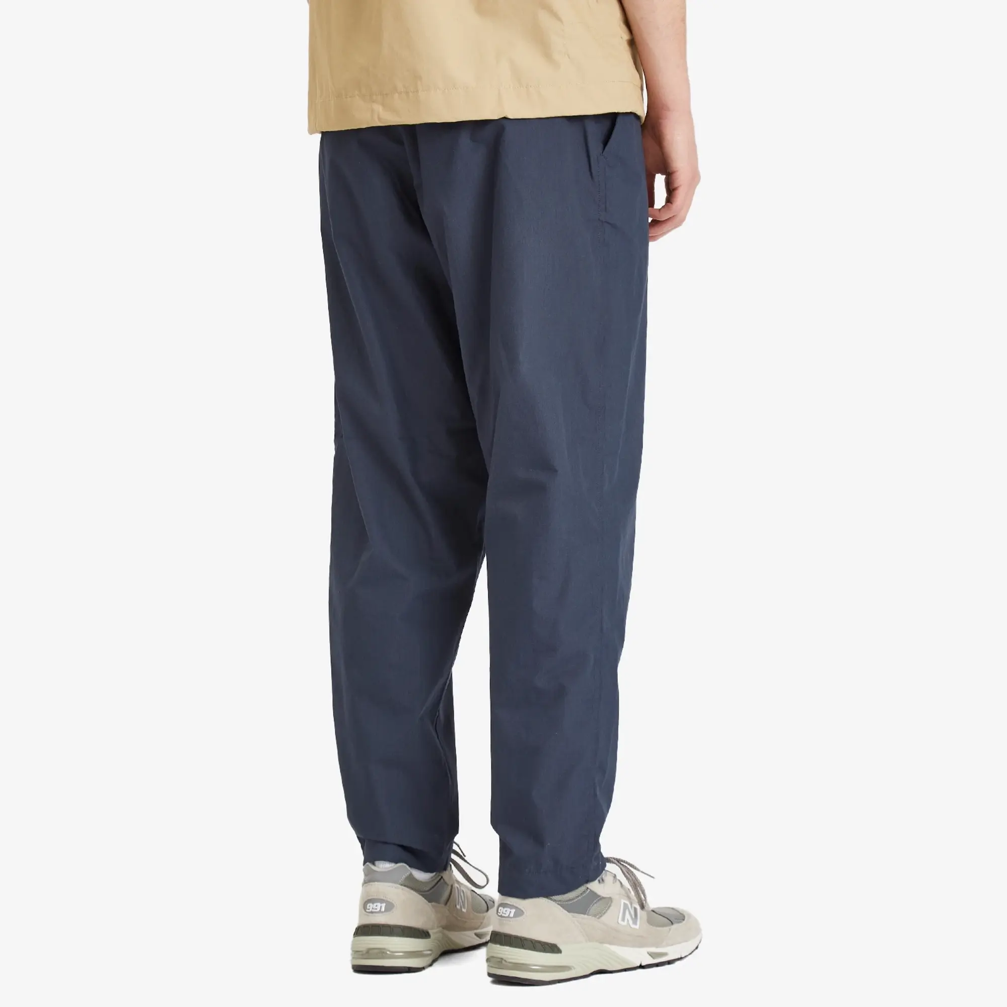 Universal Works Men's Recycled Poly Tech Pleated Track Pant Navy