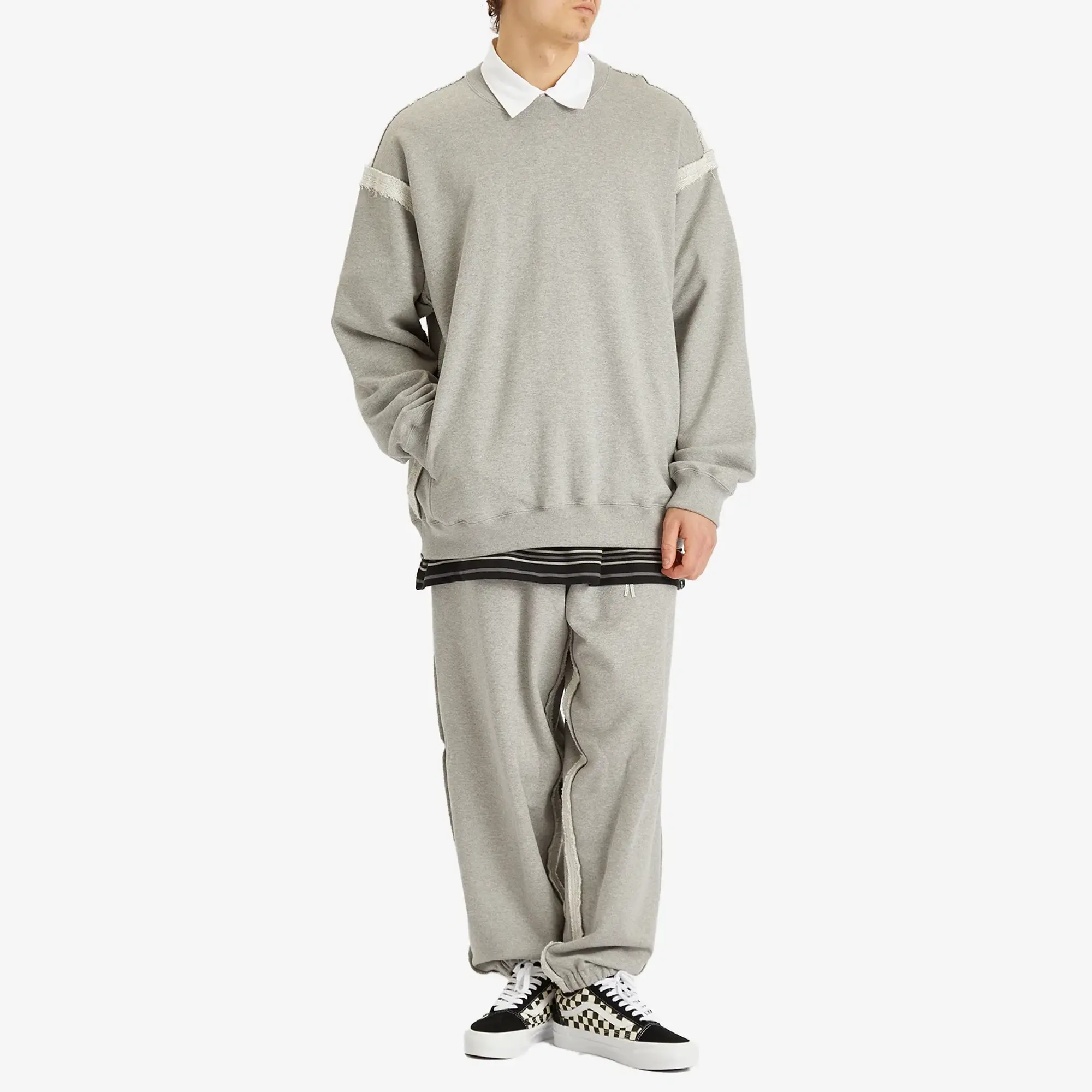 MASTERMIND WORLD Men's Cut-Off Sweat Pants Top Grey