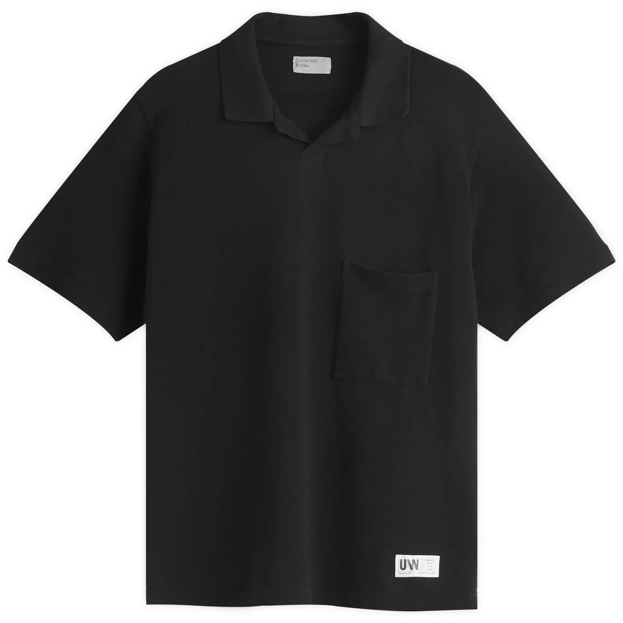 Universal Works Men's Pique Vacation Polo Black