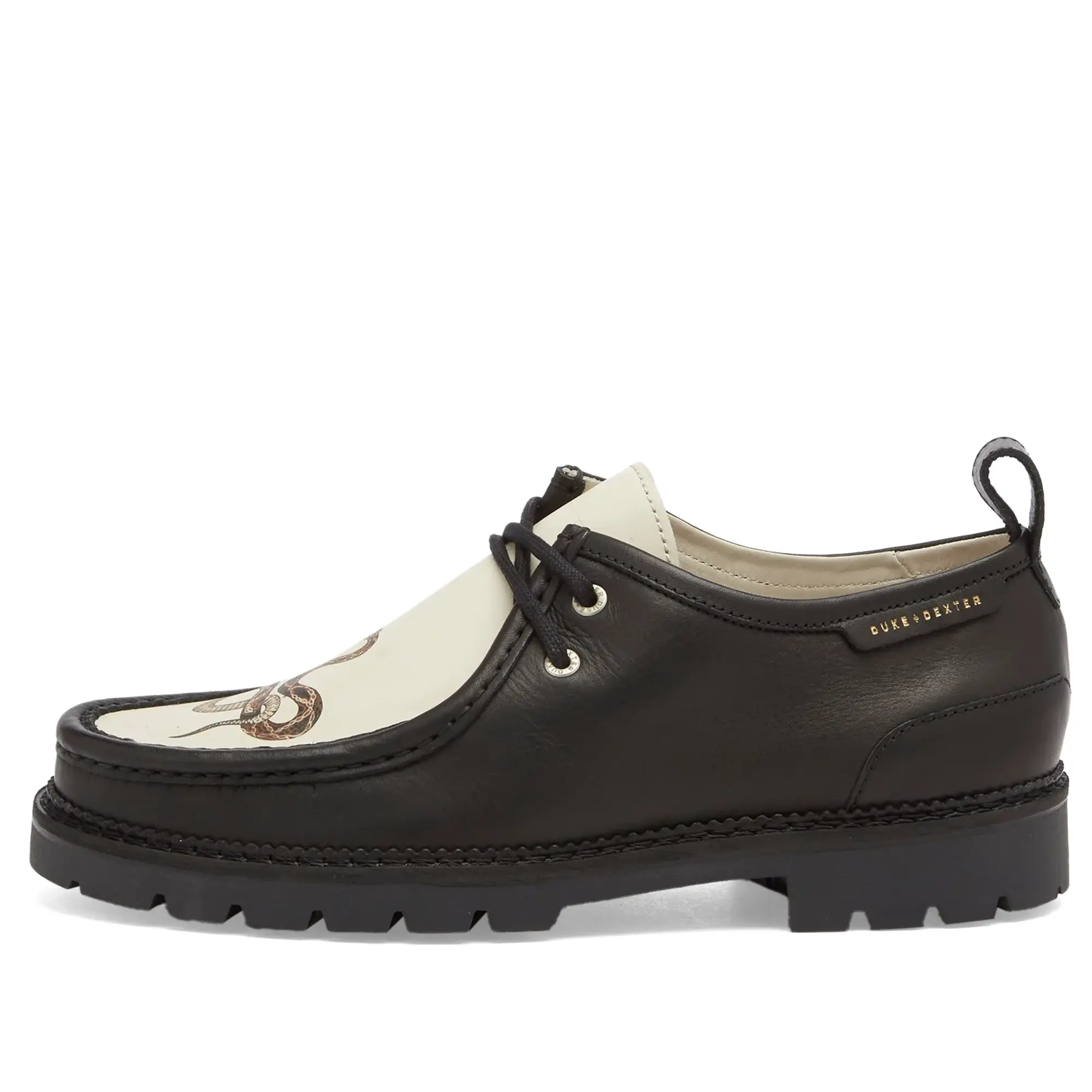 Duke + Dexter Men's Moby Snake Shoe Black/White