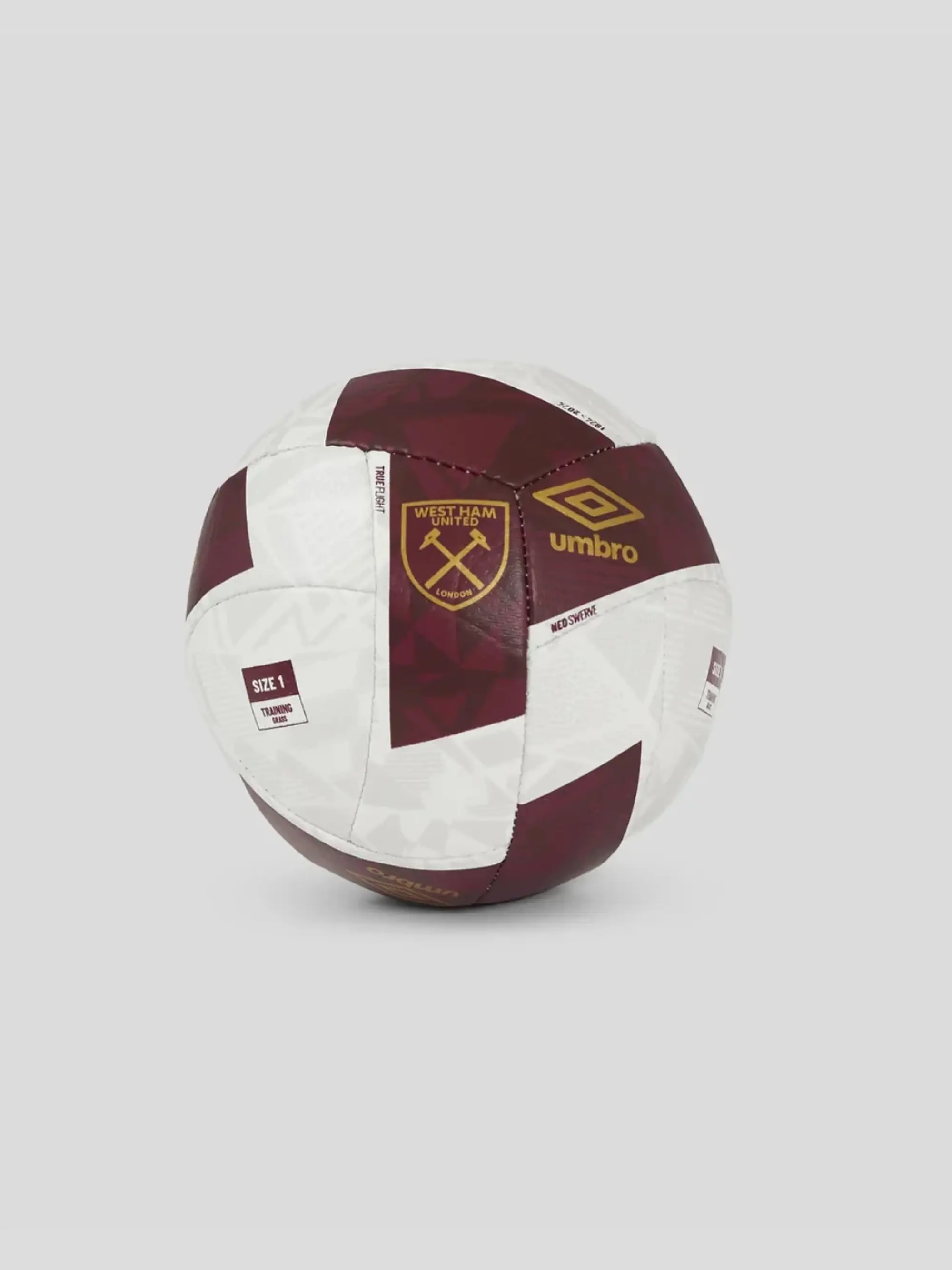 Castore West Ham United Neo Swerve Mini Size 1 Ball - White