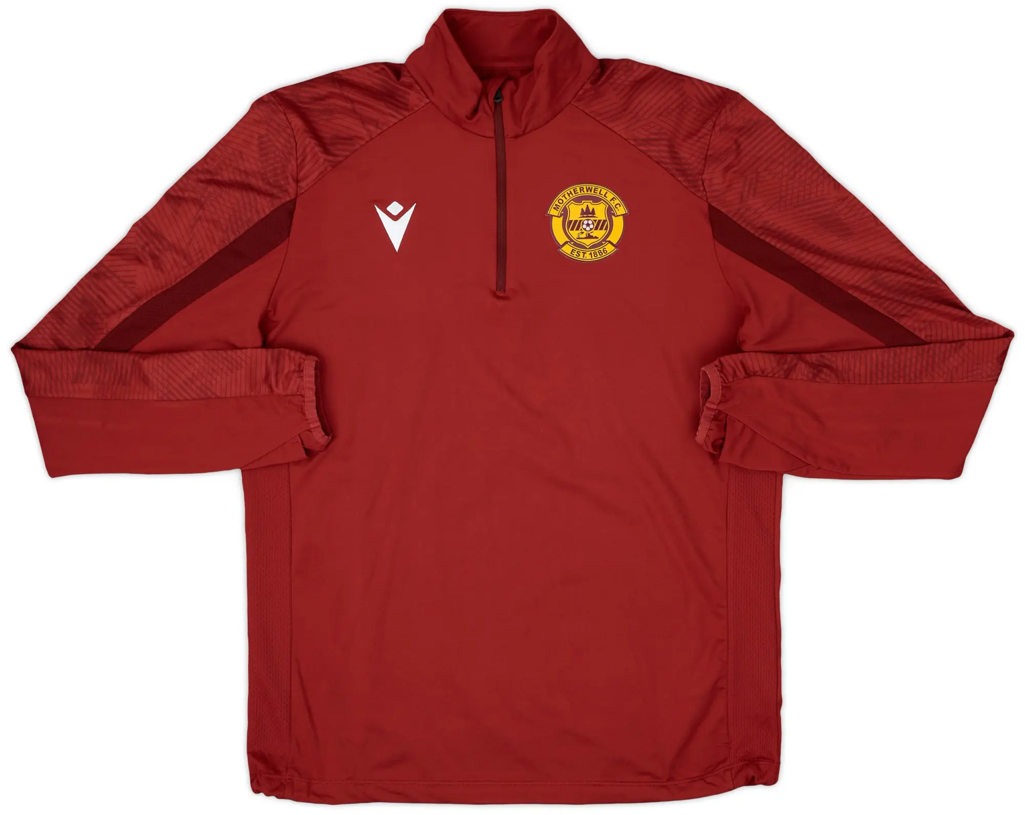 2020-21 Motherwell Macron 1/4 Zip Training Top - 9/10 - (M)