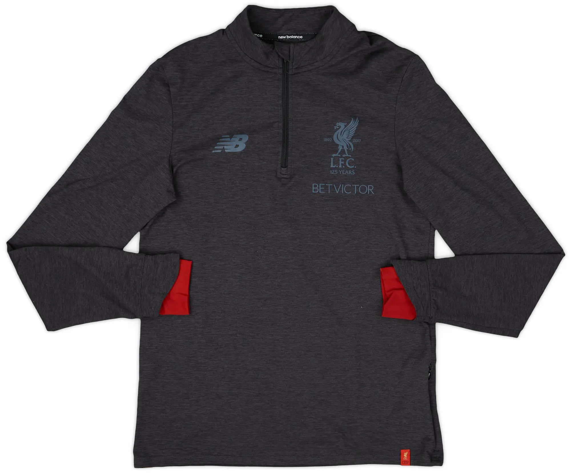 2017-18 Liverpool New Balance 1/4 Zip Training Top - 9/10 - (M)