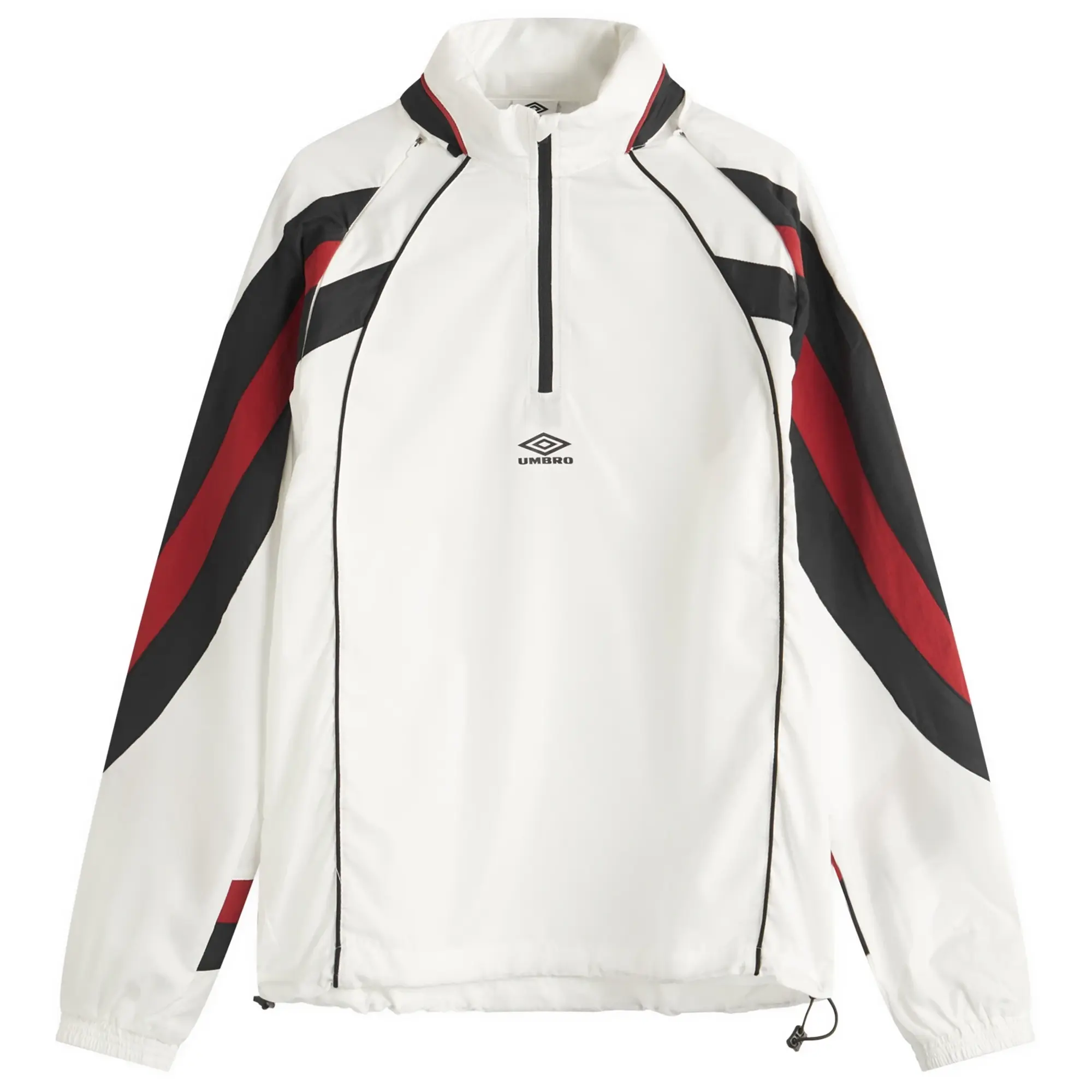 Umbro Zip Off Sleeve Detachable Wind Jacket In White Multi