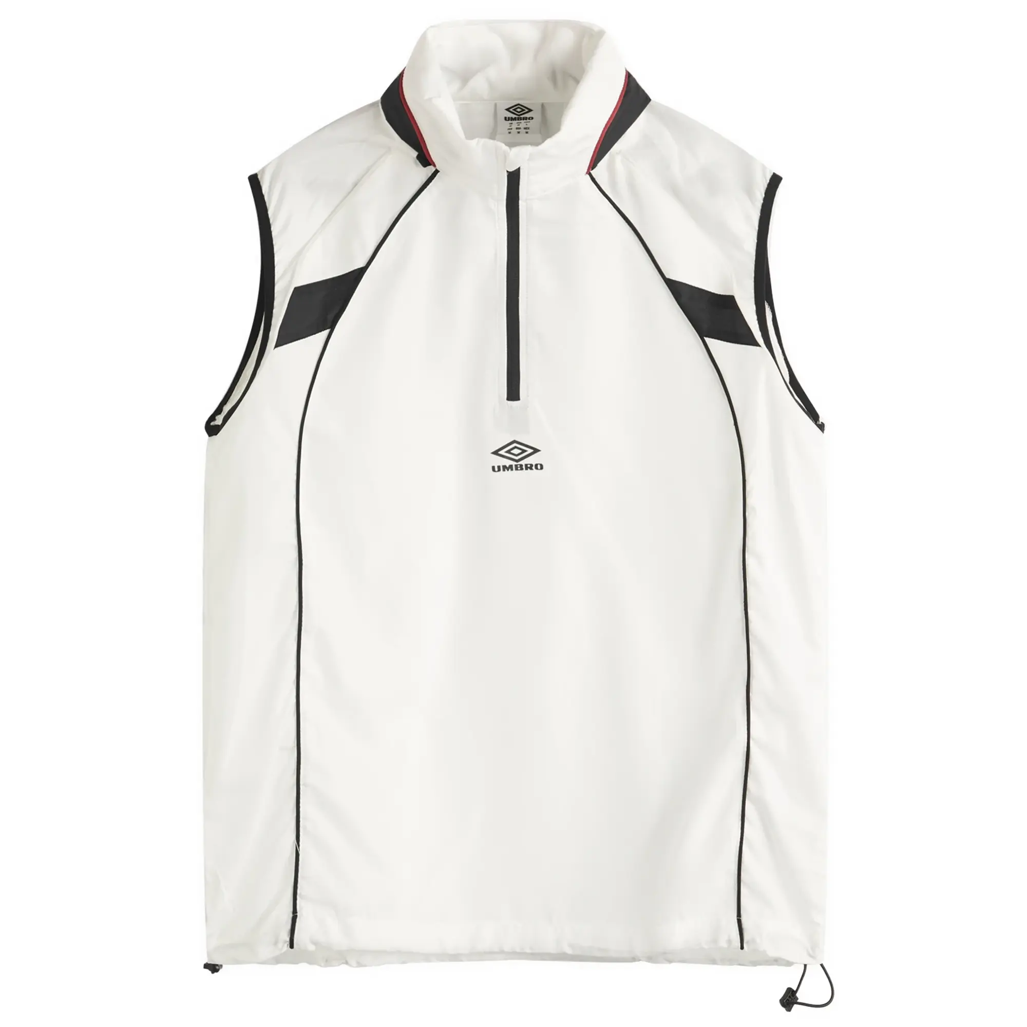 Umbro Zip Off Sleeve Detachable Wind Jacket In White Multi
