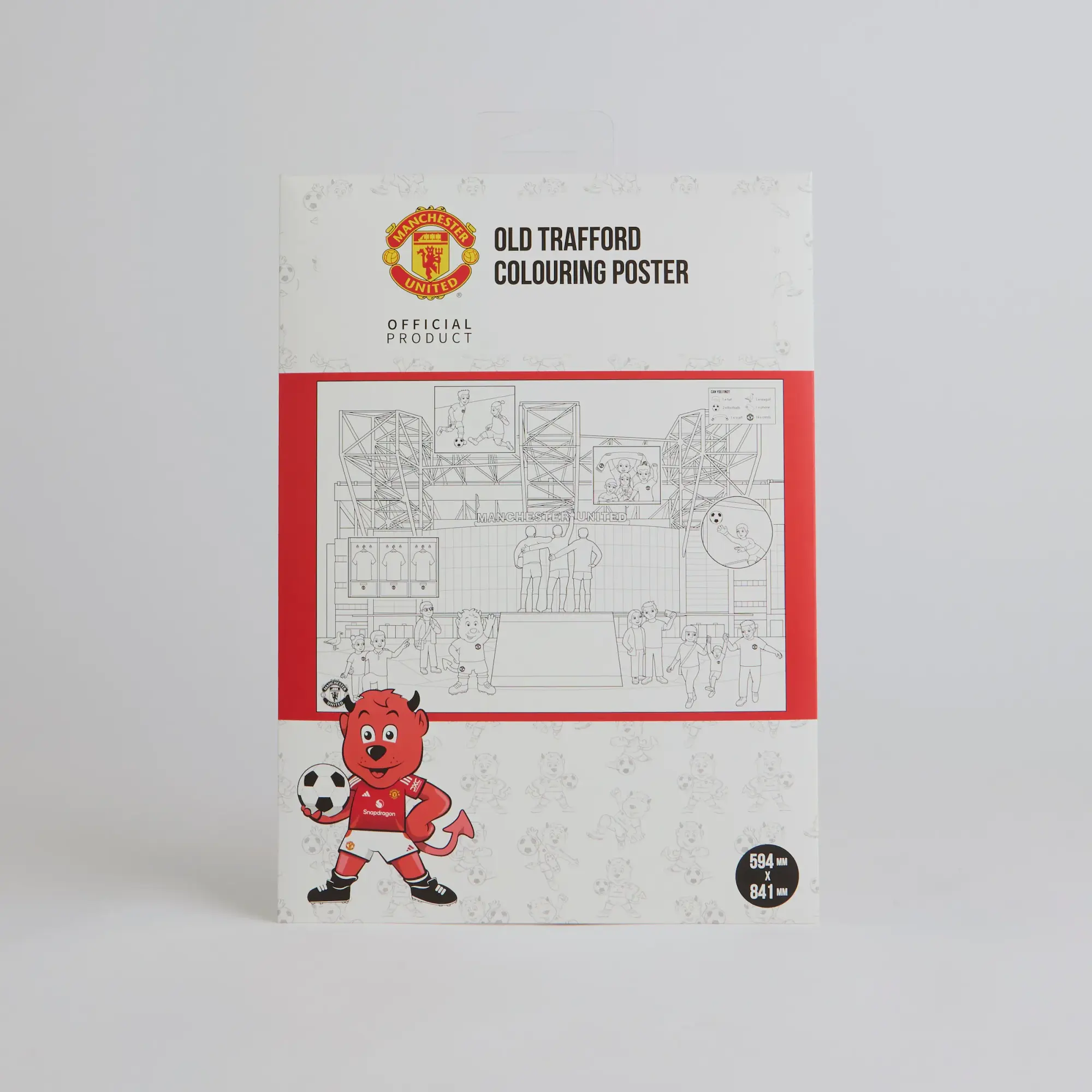 Orchard Toys Manchester United Fred the Red Old Trafford Colouring Poster White