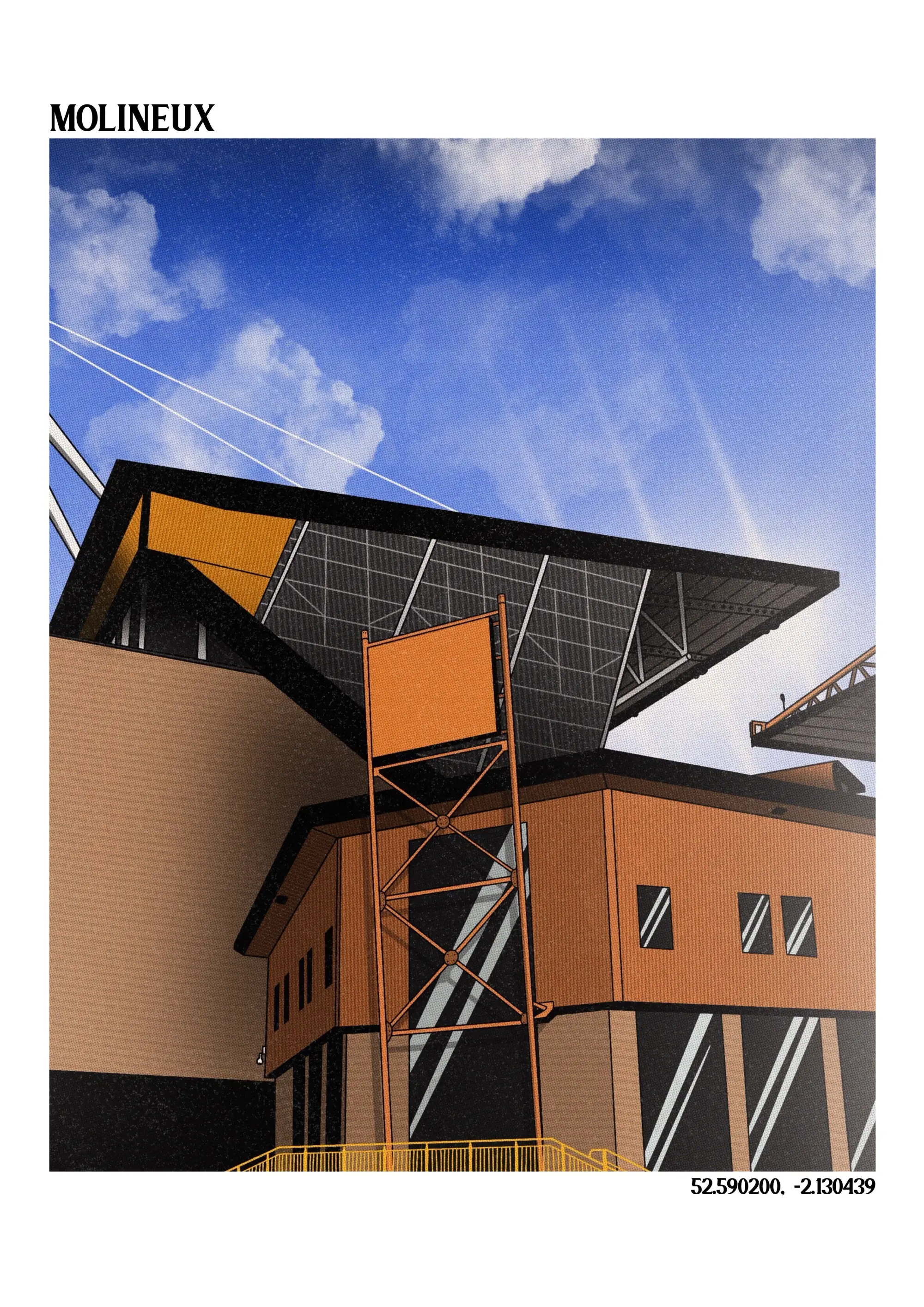 Classic Football Shirts Molineux A3 Print/Poster