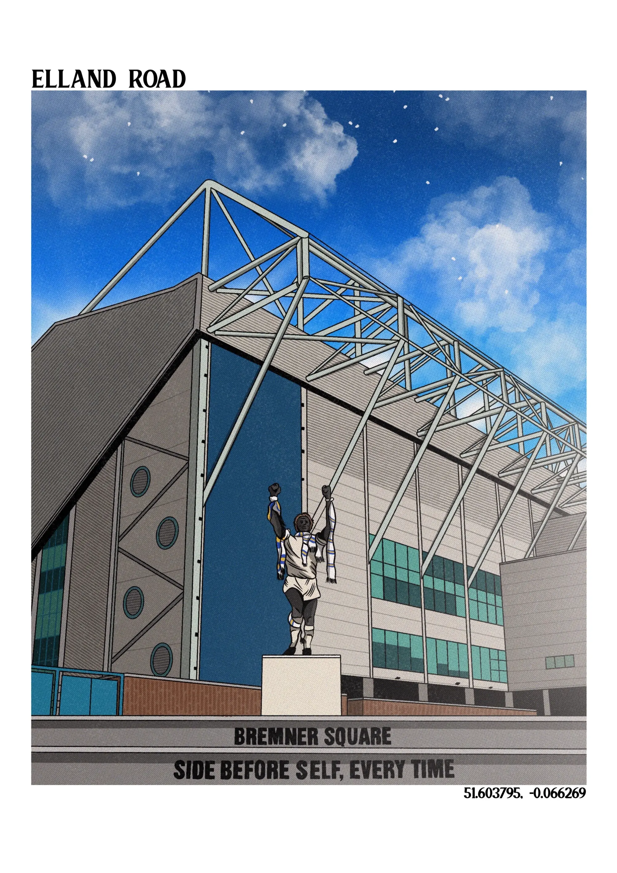 Classic Football Shirts Elland Road A3 Print/Poster
