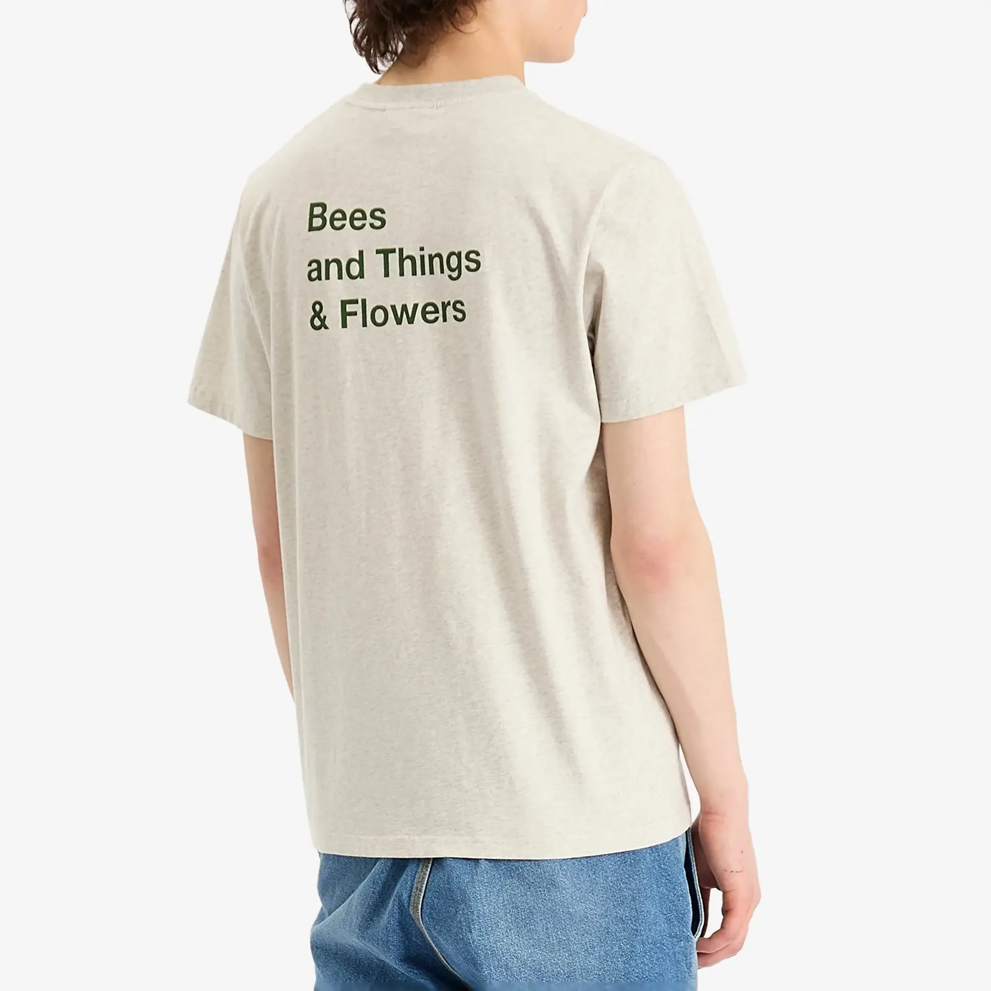 Foret Men's Farm T-Shirt Snow Mélange/Green