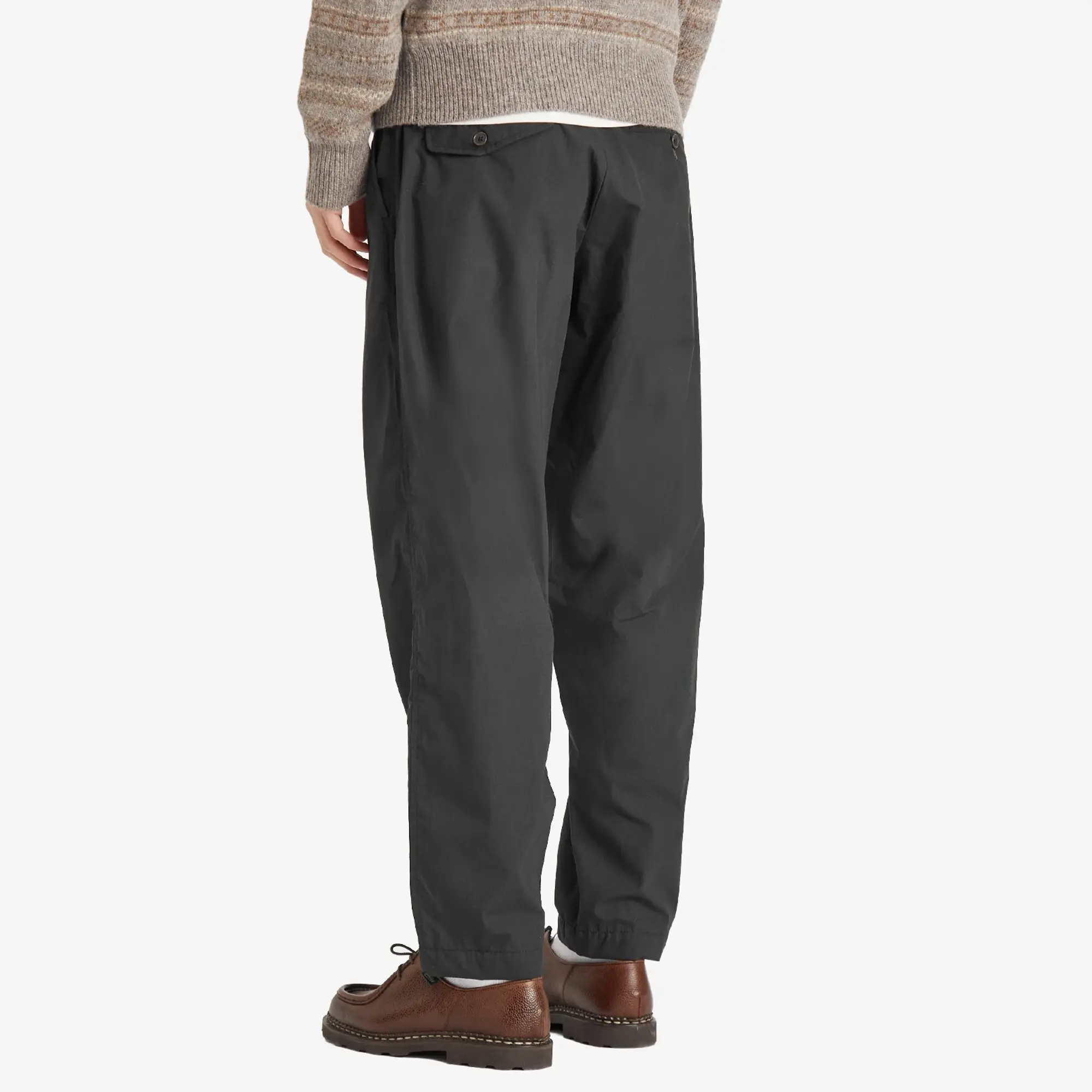 Universal Works Men's Recycled Poly Tech Pleated Track Pant Black