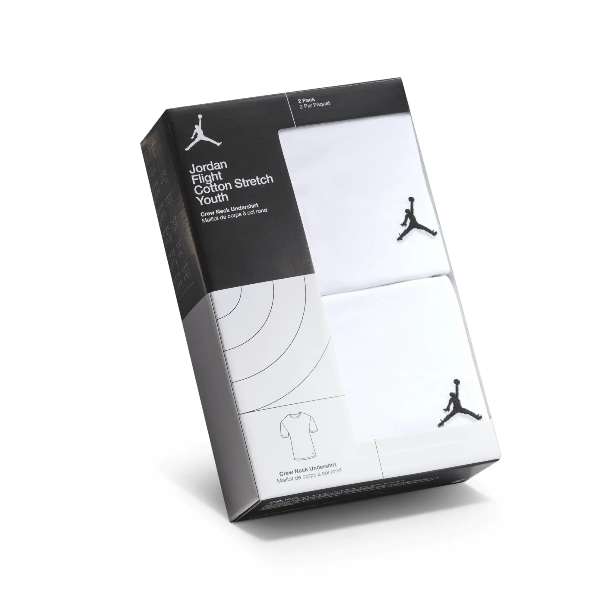 Nike Jordan Older Kids' Flight Base T-Shirts (2-Pack) - White