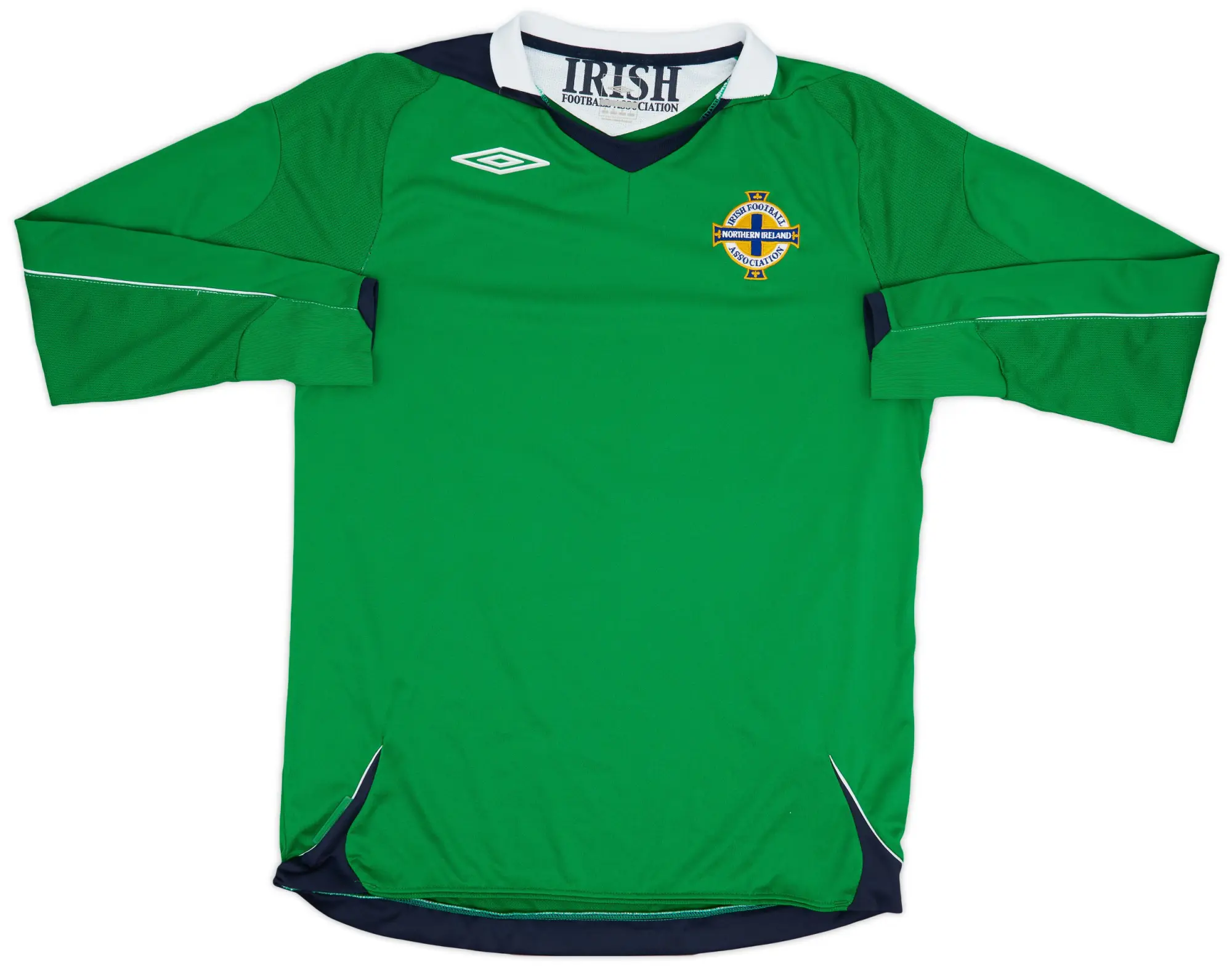 Umbro 2006-08 Northern Ireland Home L/S Shirt - 8/10 - (M)