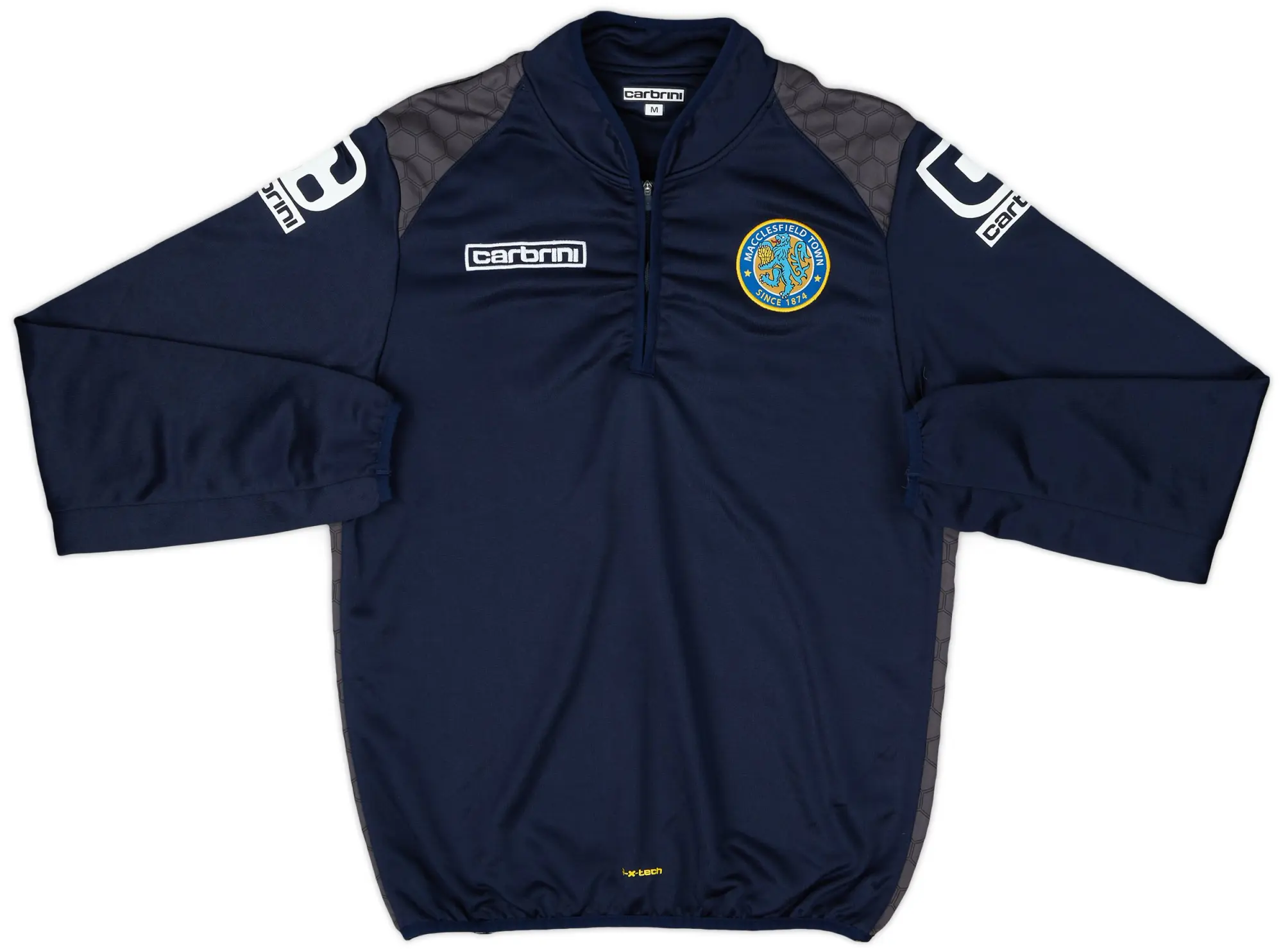 2013-14 Macclesfield Town Carbrini 1/4 Zip Training Top - 8/10 - (M)
