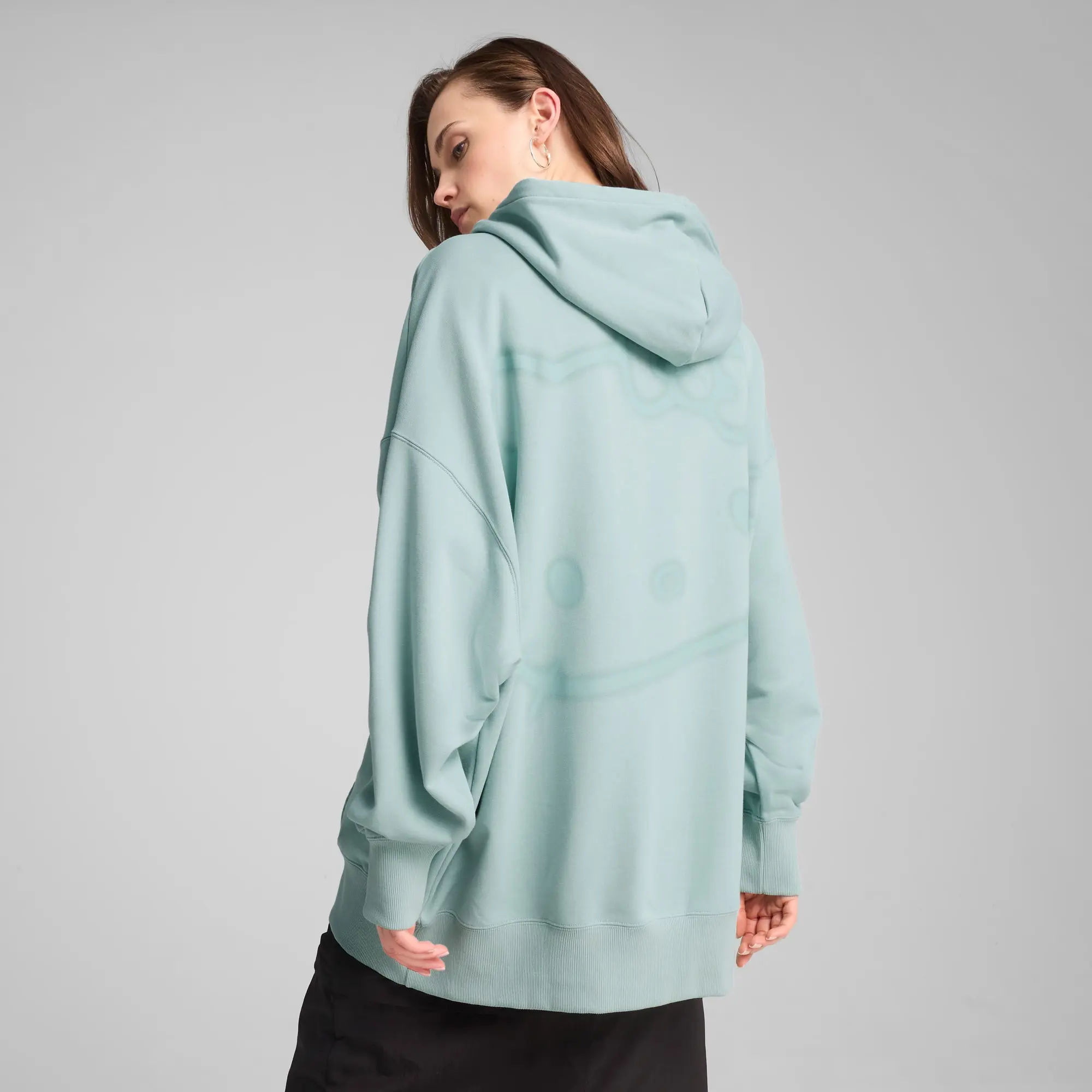 PUMA x Hello Kitty And Friends Graphic Oversized Hoodie Women, Modern Mint