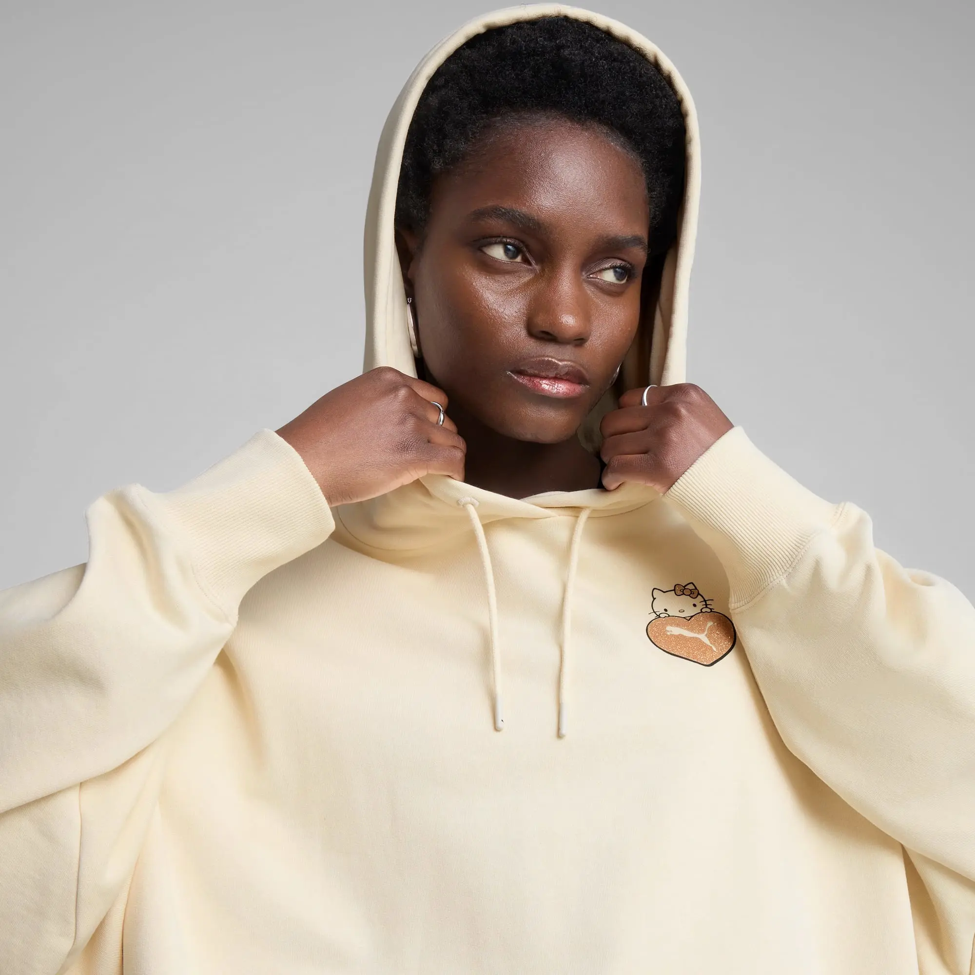 PUMA x Hello Kitty And Friends Graphic Oversized Hoodie Women, Alpine Snow