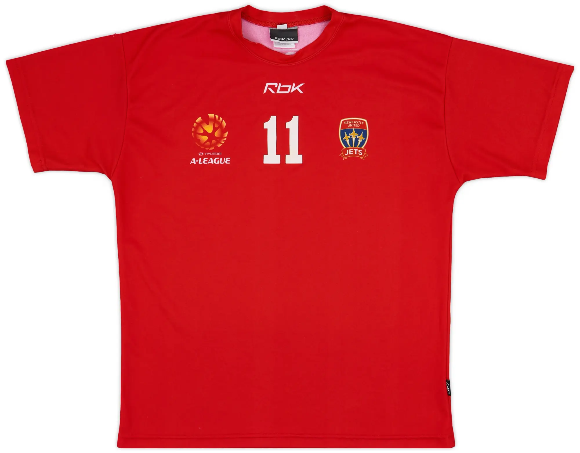 2005-06 Newcastle Jets Reebok Player Issue Training Shirt #11 - 9/10 - (L)