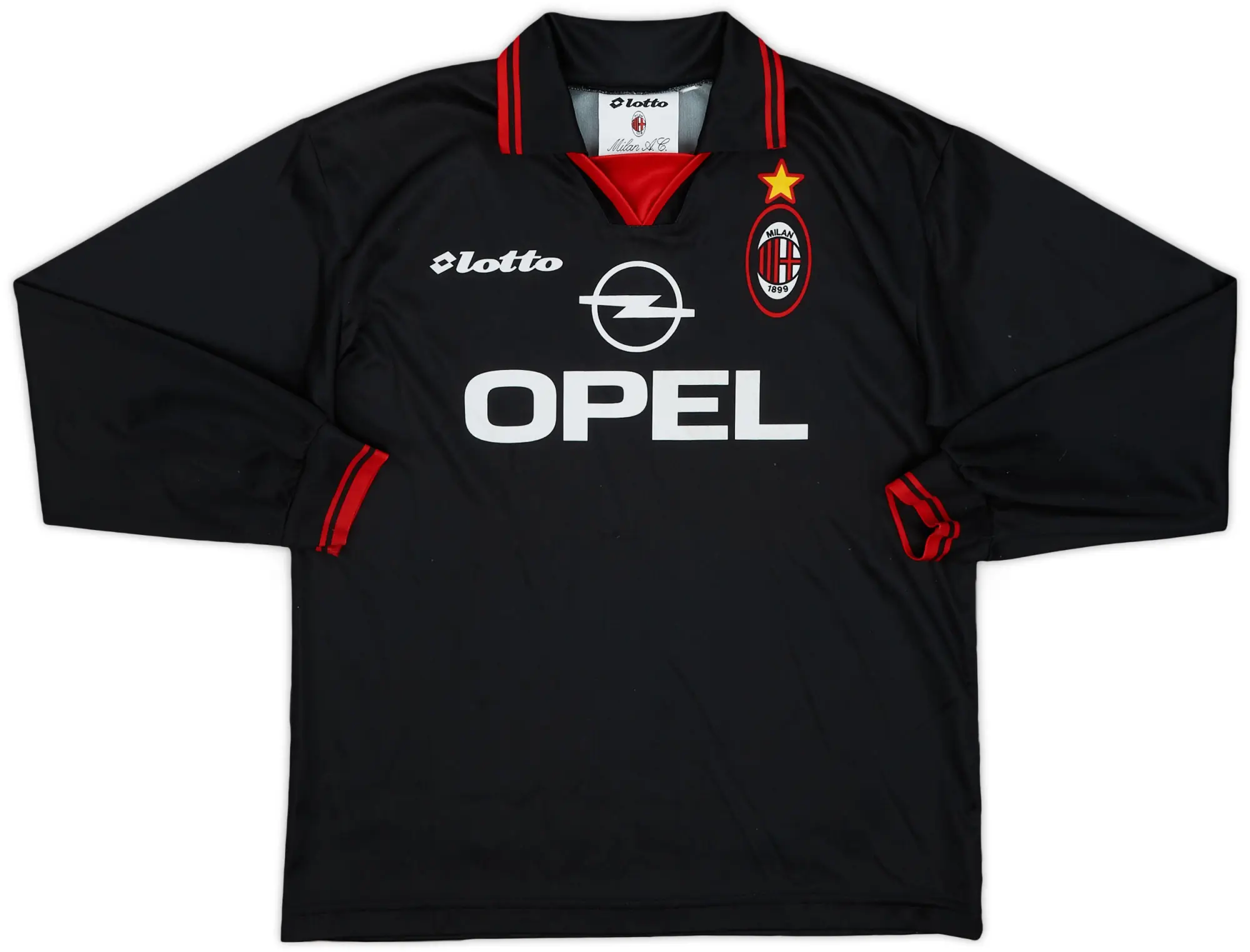 Lotto 1997-98 AC Milan Basic Third L/S Shirt - 7/10 - (XL.Boys)