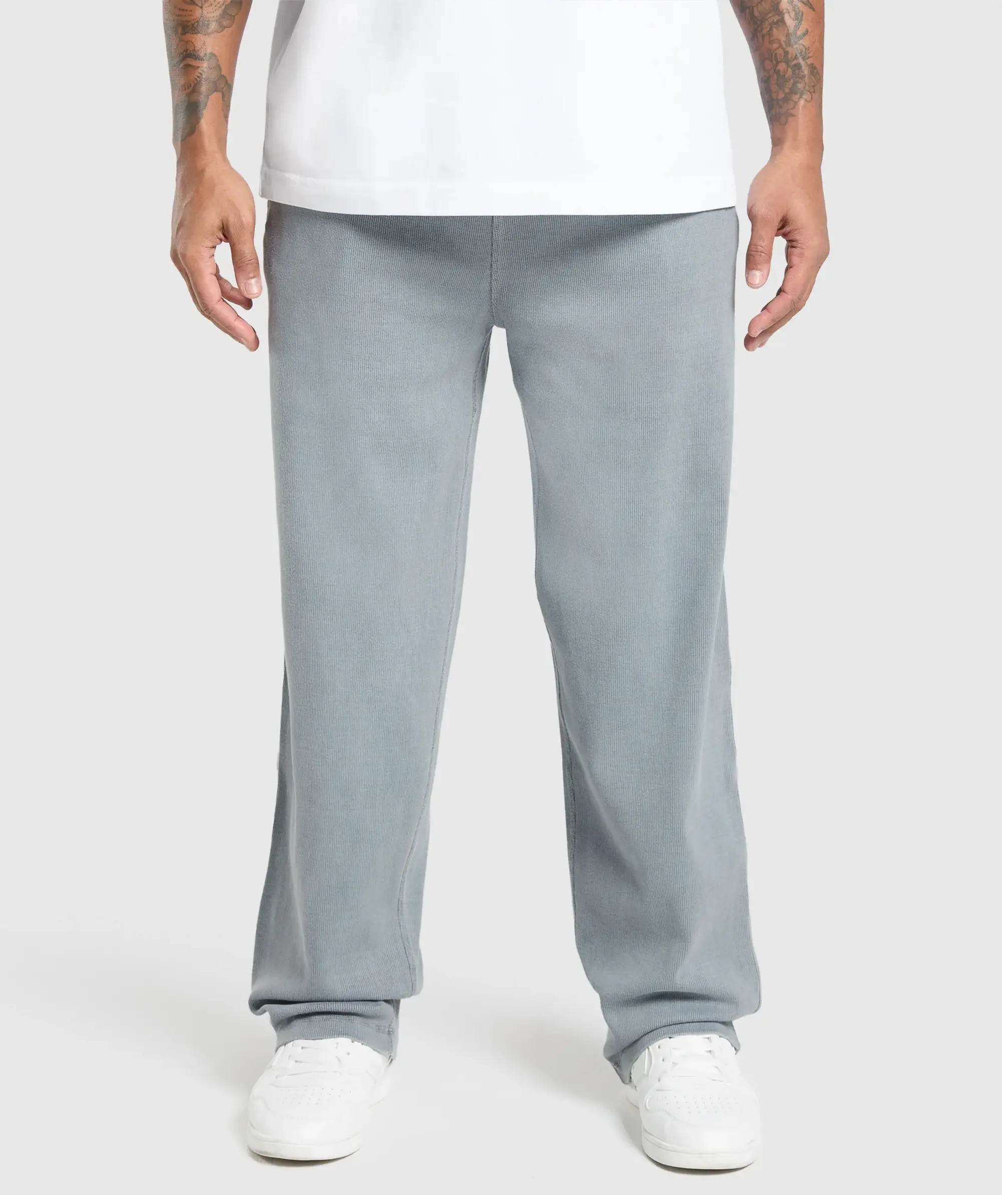 Gymshark Heavyweight Ribbed Joggers - Denim Grey