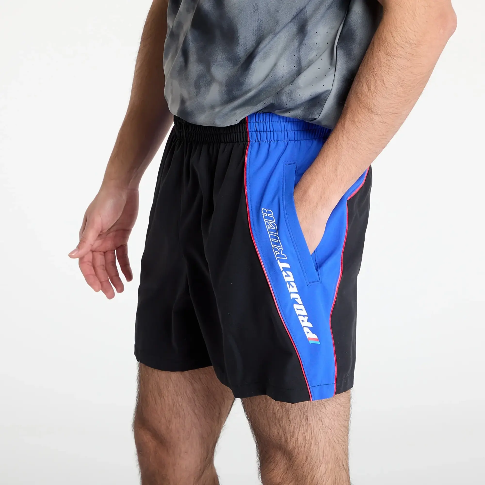 Under Armour Men's Project Rock Woven Colorblock Shorts Black / Royal / White XXL