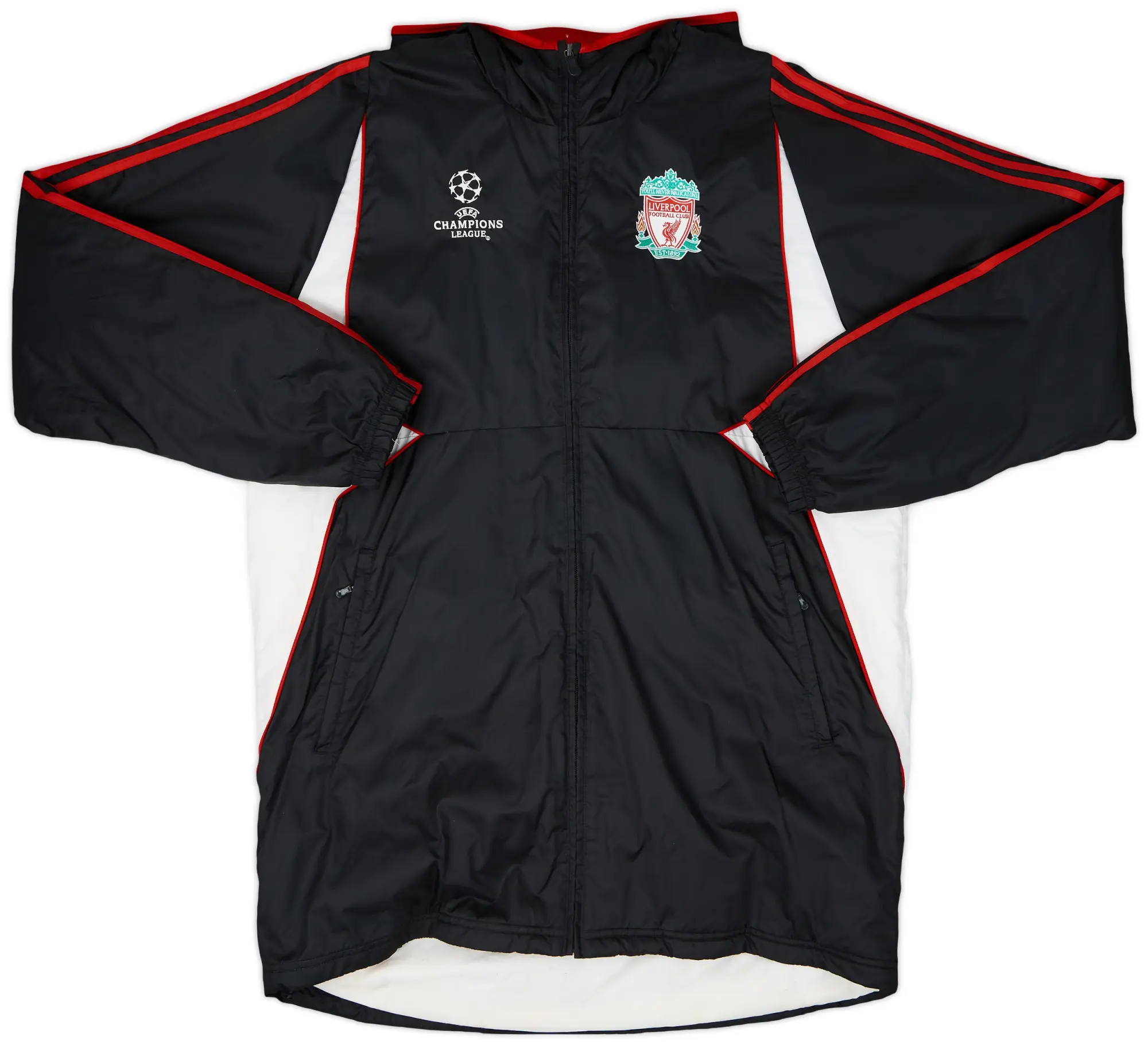 2007-08 Liverpool adidas Padded Bench Coat - 7/10 - (L)