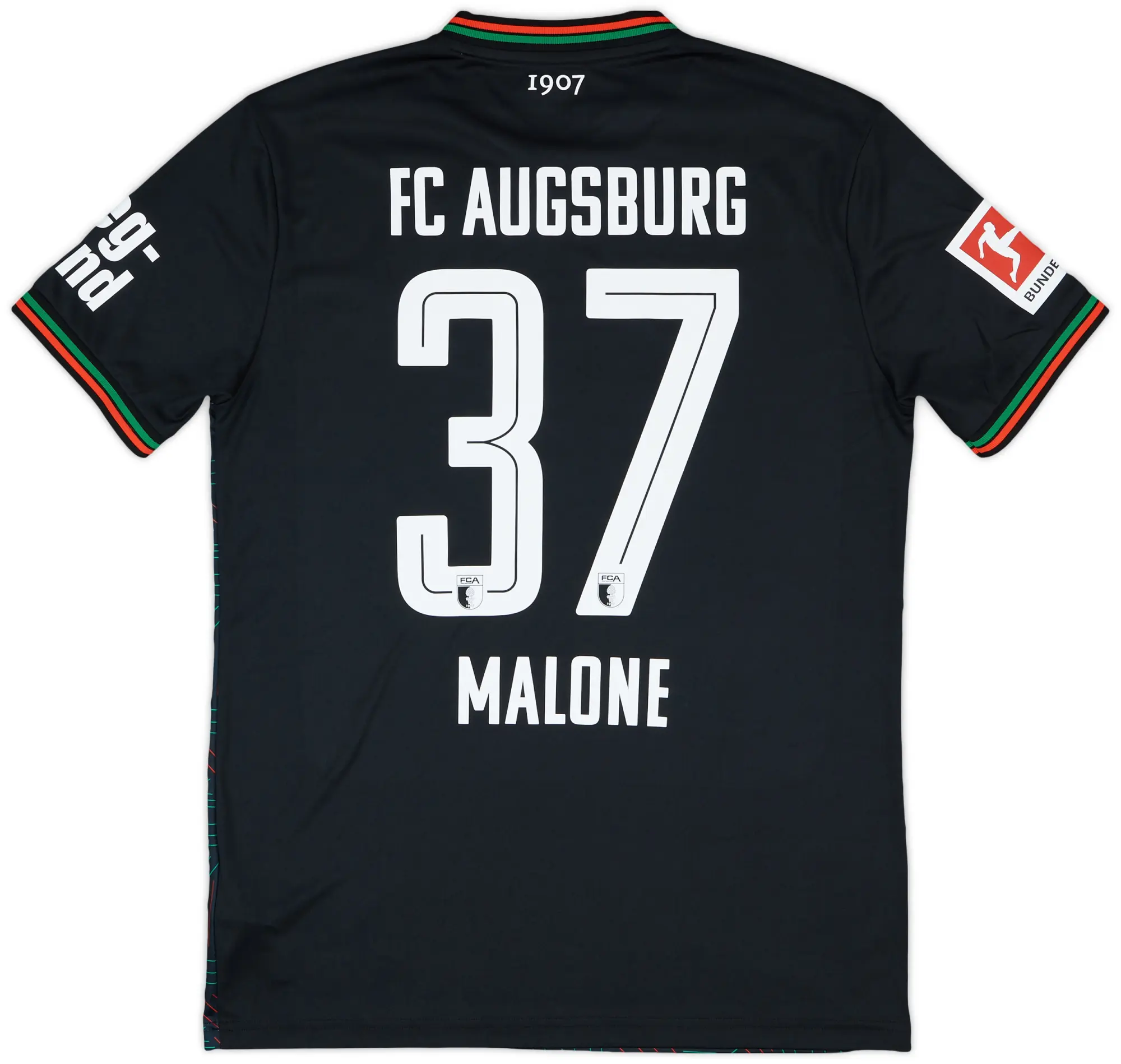 2023-24 Augsburg Match Issue Third Shirt Malone #37