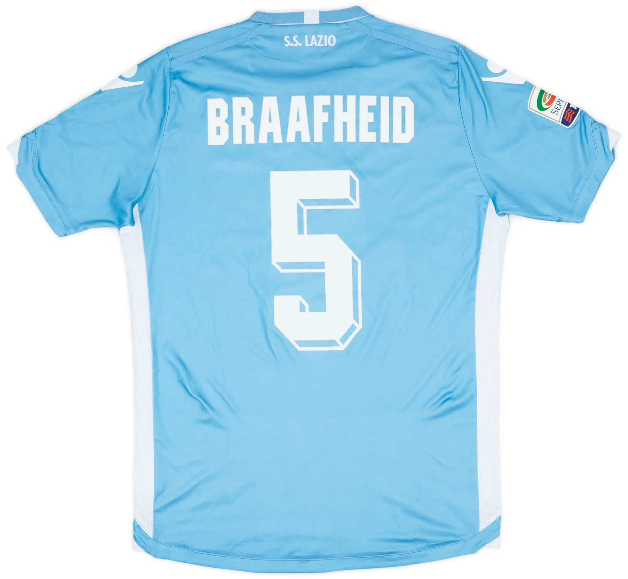 Macron 2015-16 Lazio Match Issue Home Shirt Braafheid #5