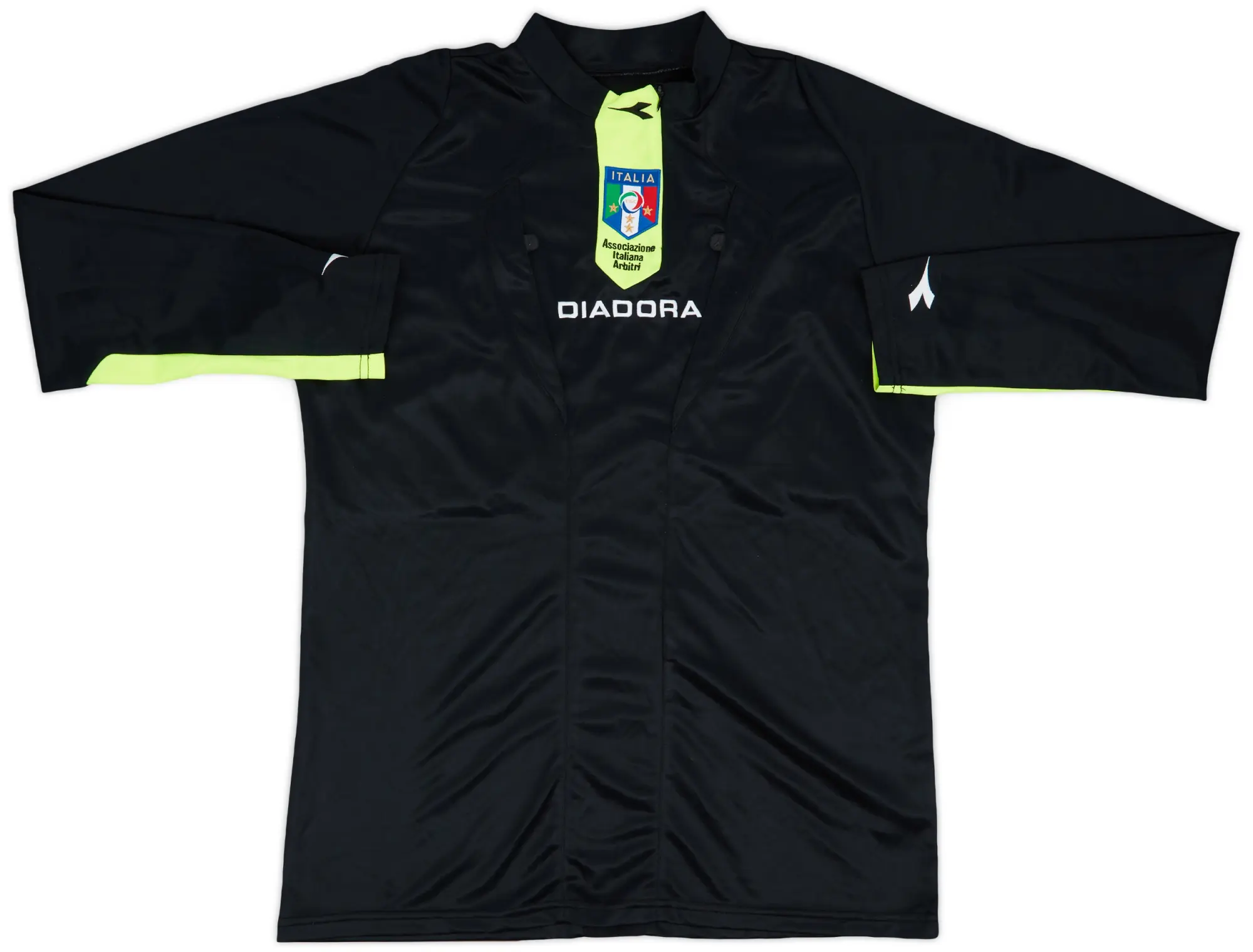2009-10 ITALY FIGC Diadora Referee L/S Shirt - 9/10 - (M)