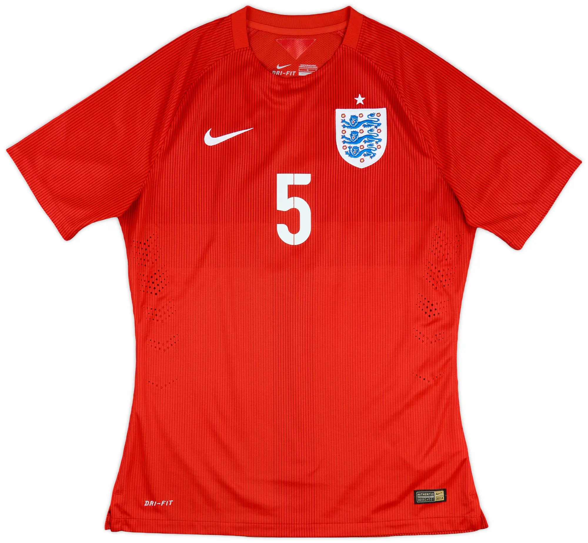 Nike 2014-15 England Match Issue Away Shirt #5