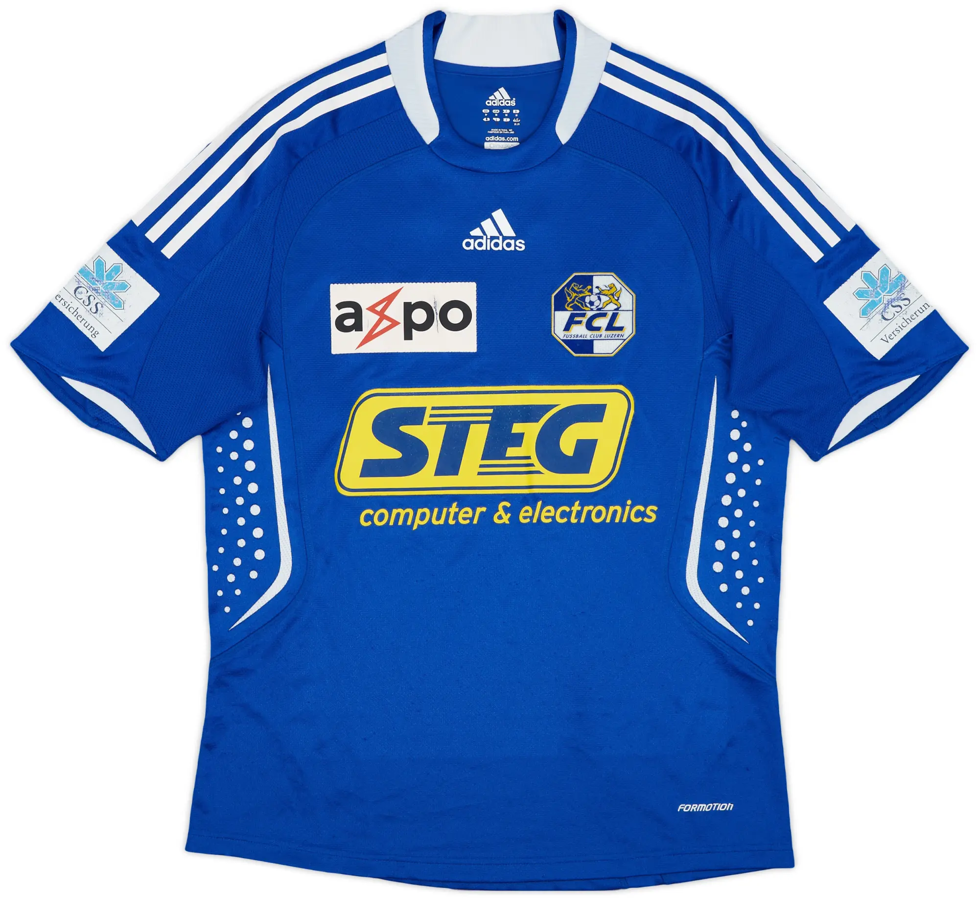 adidas 2008-09 FC Luzern Player Issue Home Shirt - 5/10 - (M)
