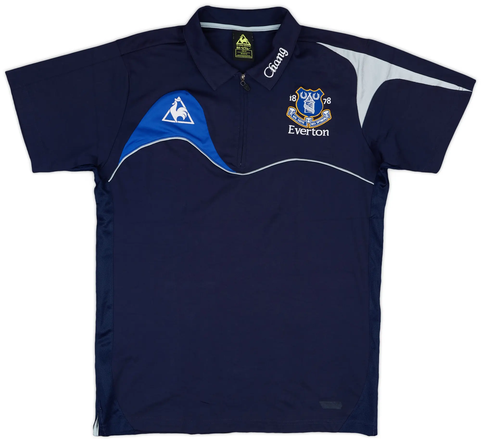 2009-10 Everton Le Coq Sportif 1/4 Zip Polo Shirt - 7/10 - (M)