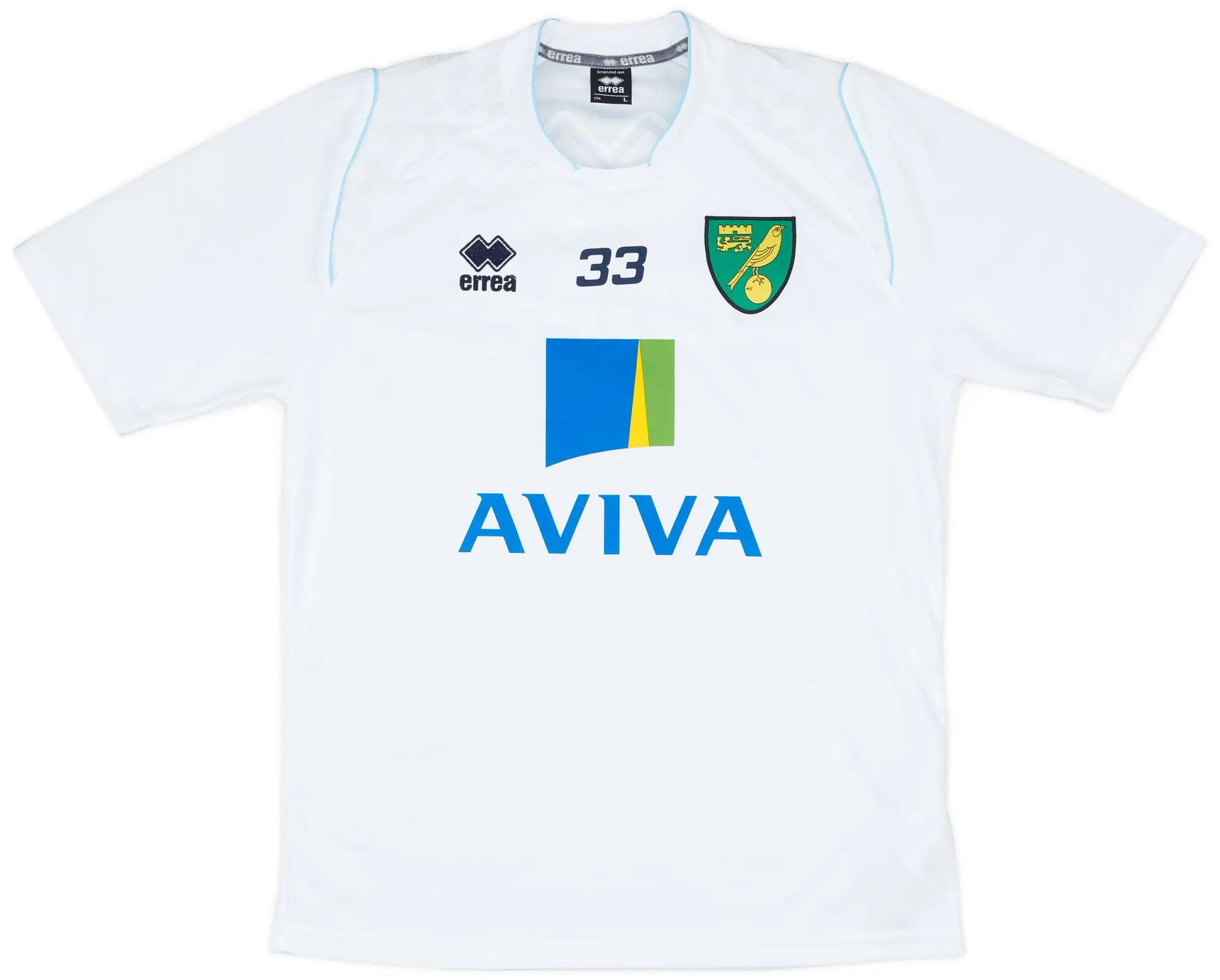 2013-14 Norwich Player Issue Errea Training Shirt #33 - 9/10 - (L)