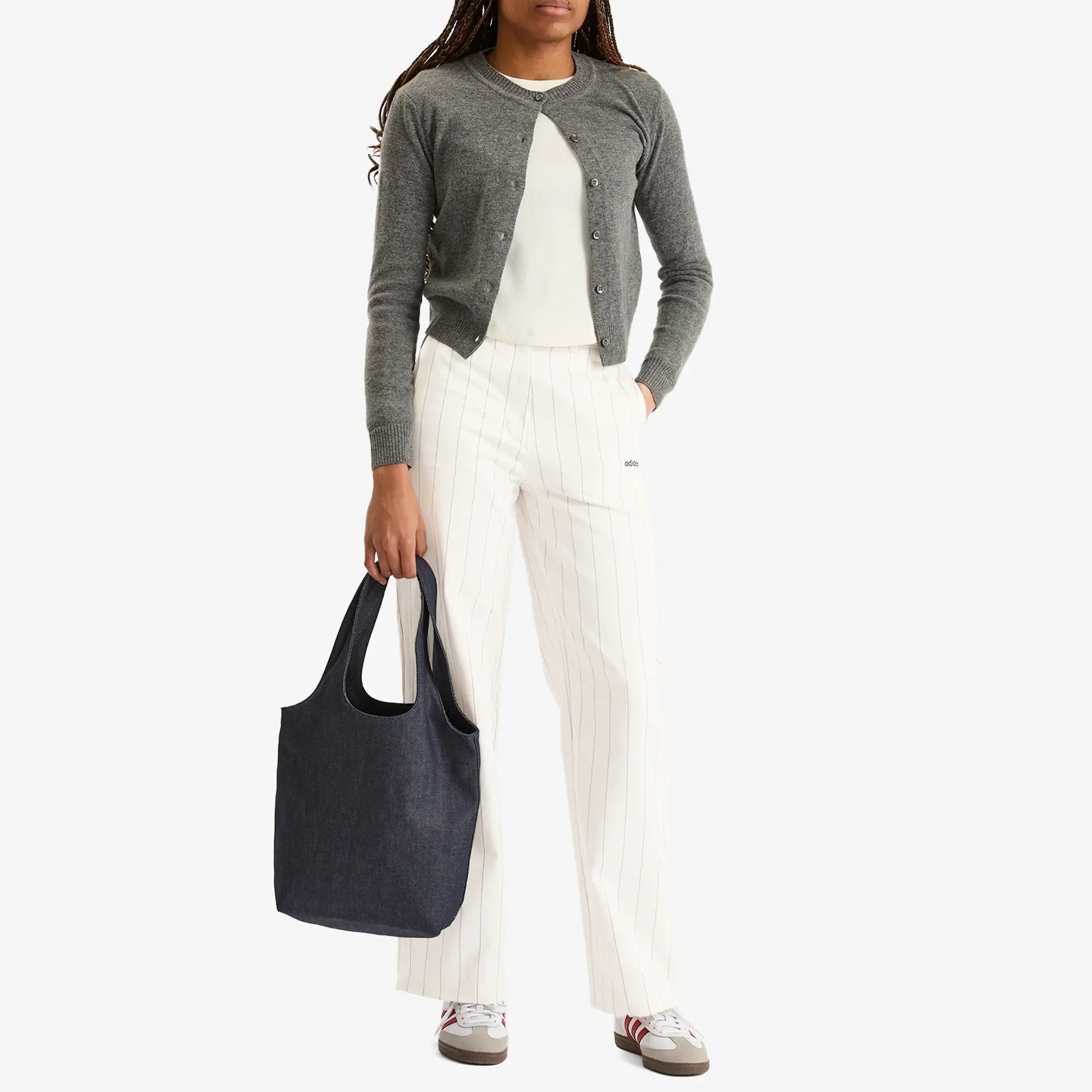 adidas Originals Adidas Women's Pinstripe Pants Off White/Night Indigo