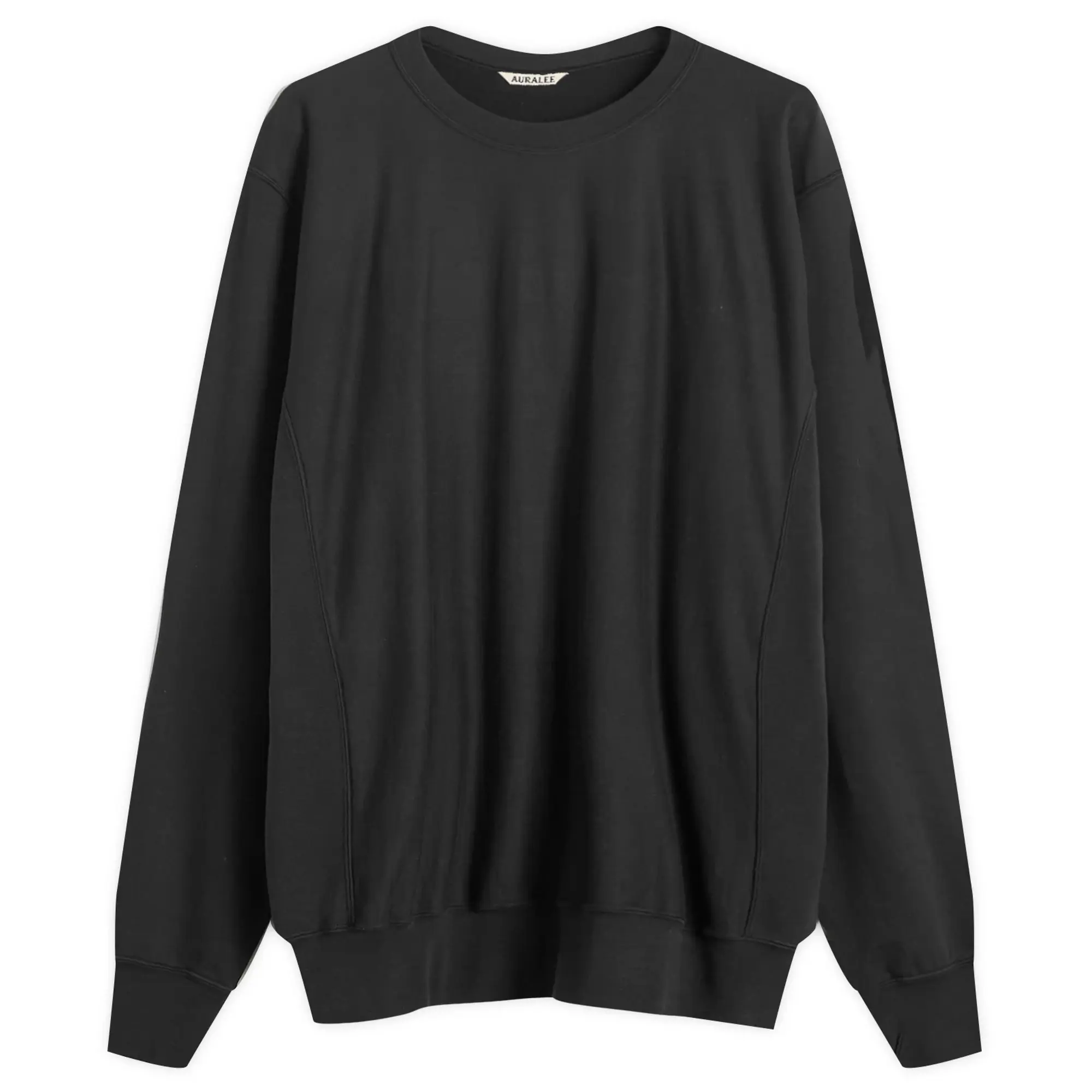 Auralee Men's Elastic High Gauge Sweatshirt Ink Black