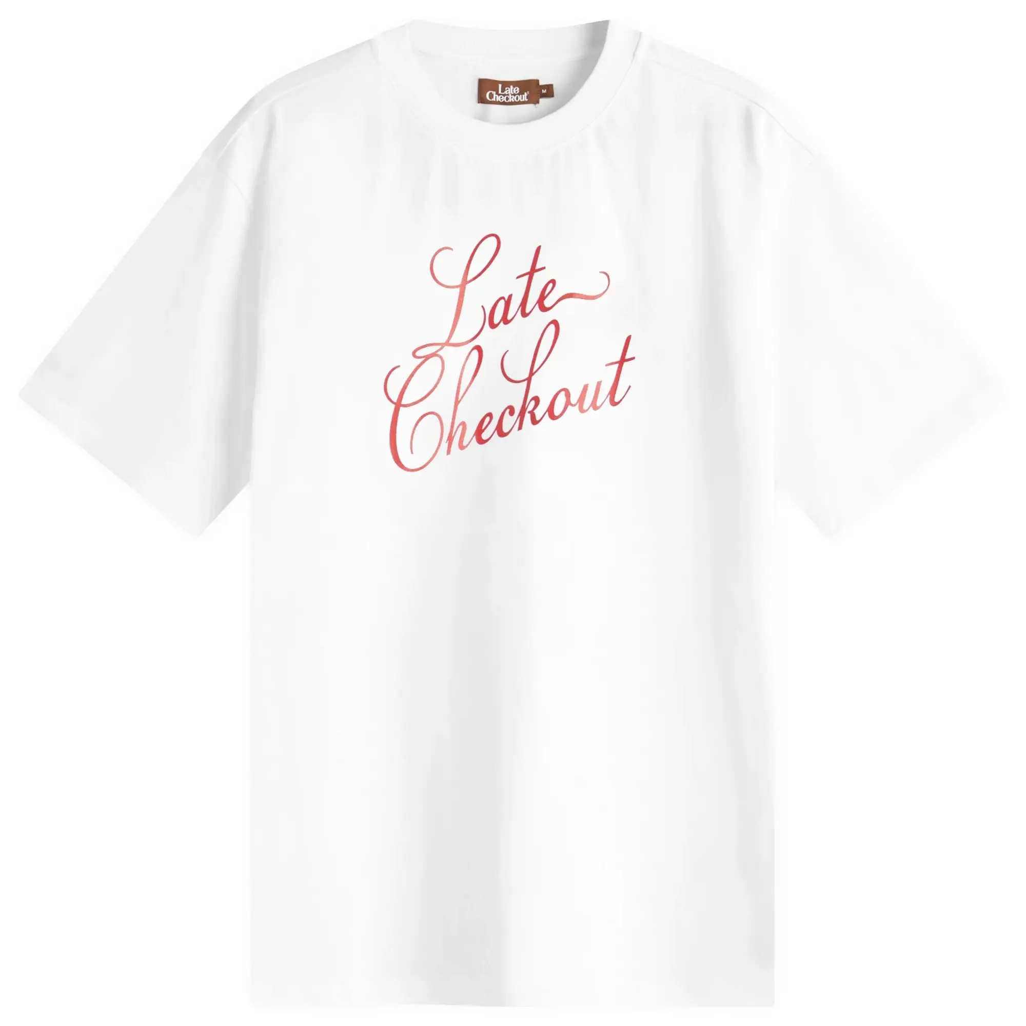 Late Checkout Men's Script T-Shirt White