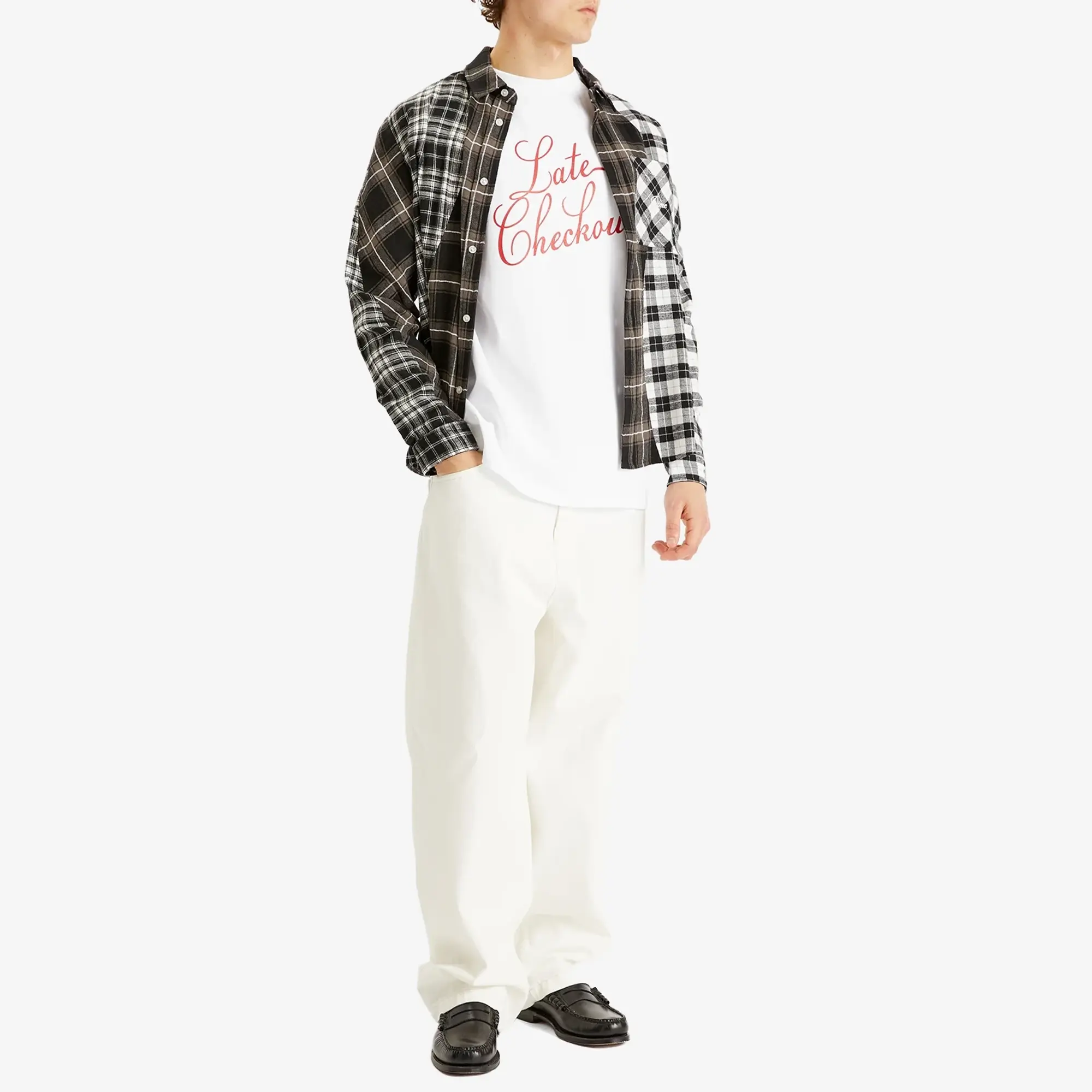 Late Checkout Men's Script T-Shirt White