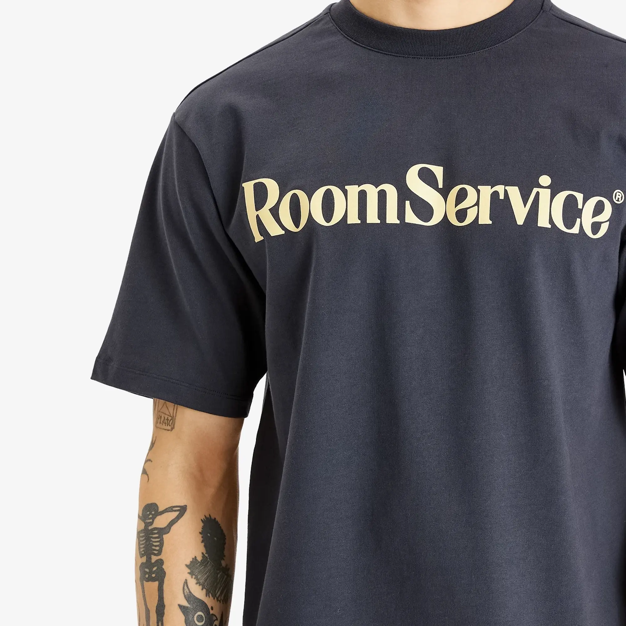 Late Checkout Men's Room Service T-Shirt Navy