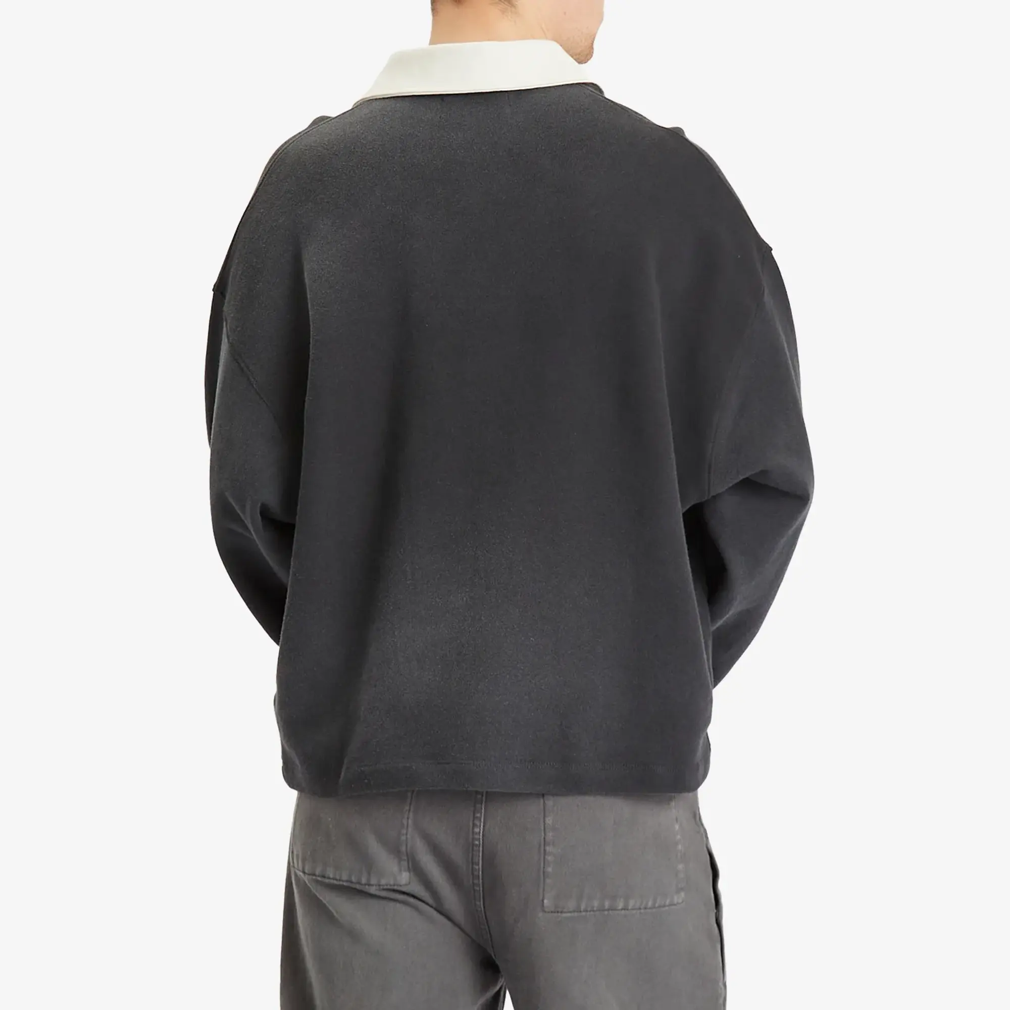 Nahmias Men's N Long Sleeve Polo Black Terry
