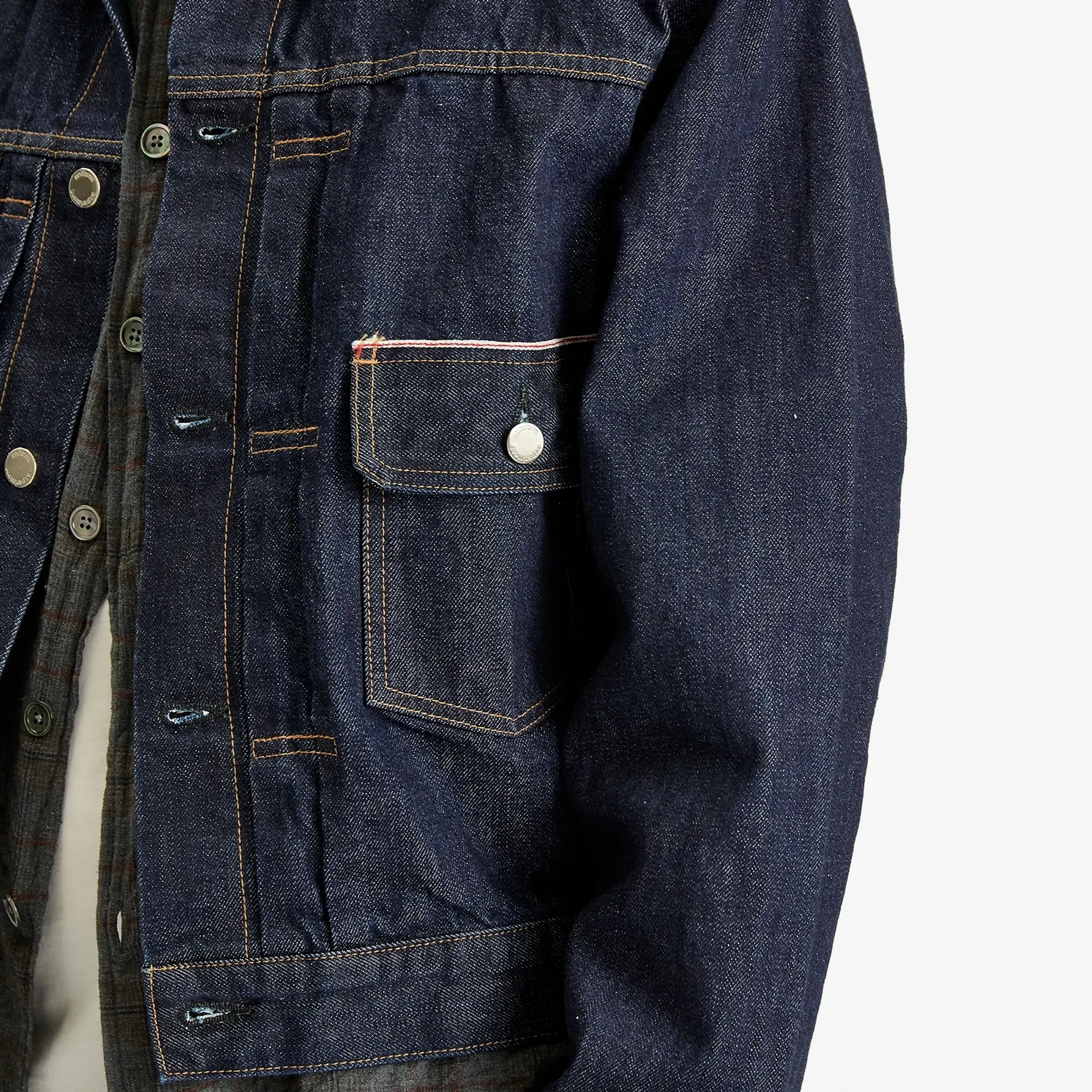 Uniform Experiment Men's Washed Denim Jacket Indigo