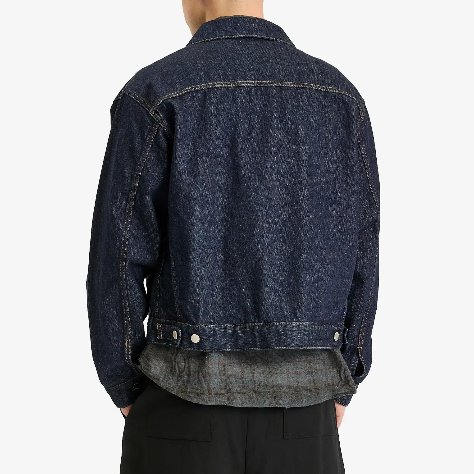 Uniform Experiment Men's Washed Denim Jacket Indigo