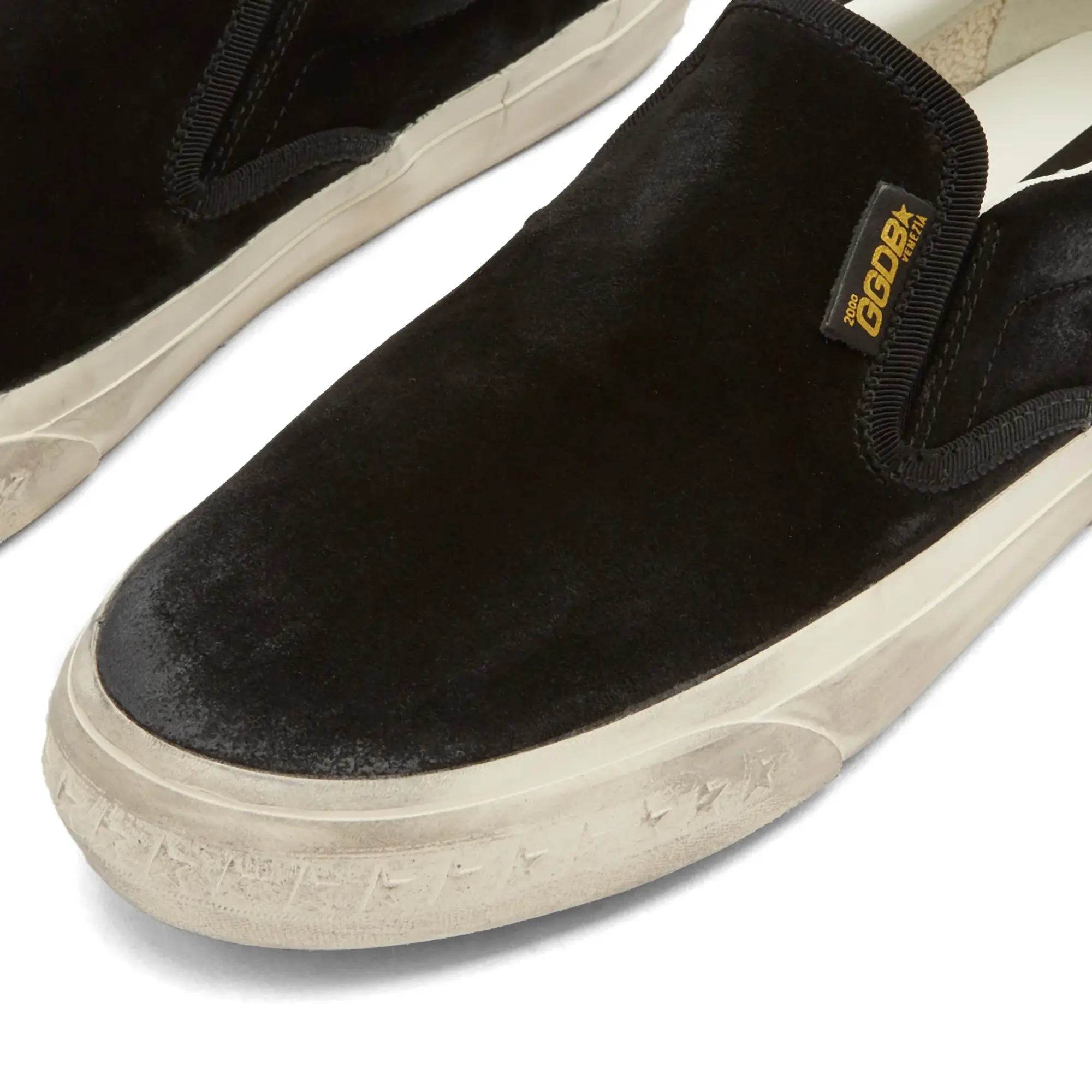 Golden Goose Men's VCE Suede Slip On Sneaker Black