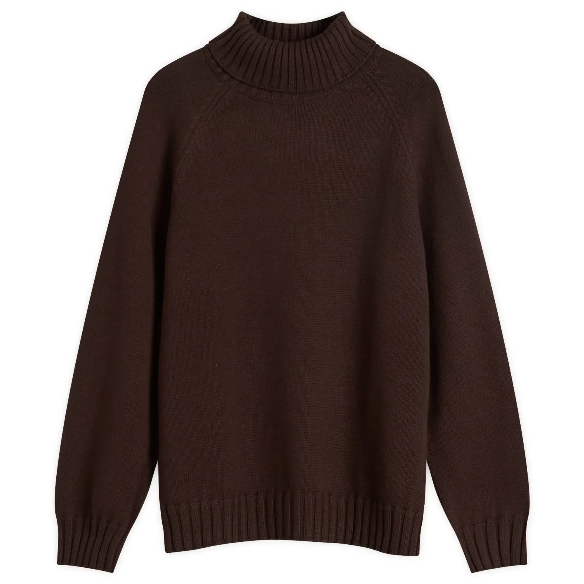 DONNI. Women's Cotton Cashmere Turtleneck Jumper Espresso