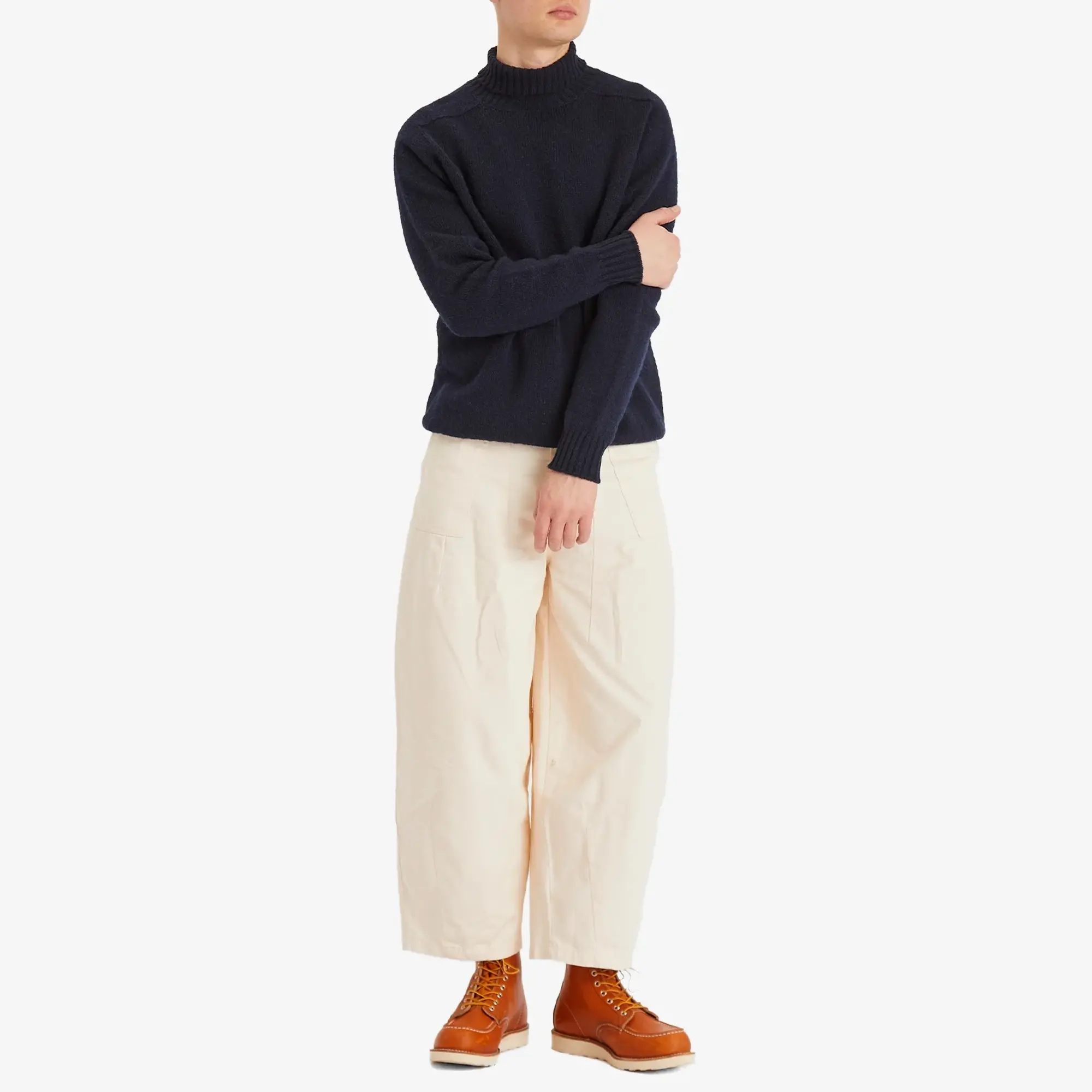 FrizmWORKS Men's Cotton Balloon Pants Ivory
