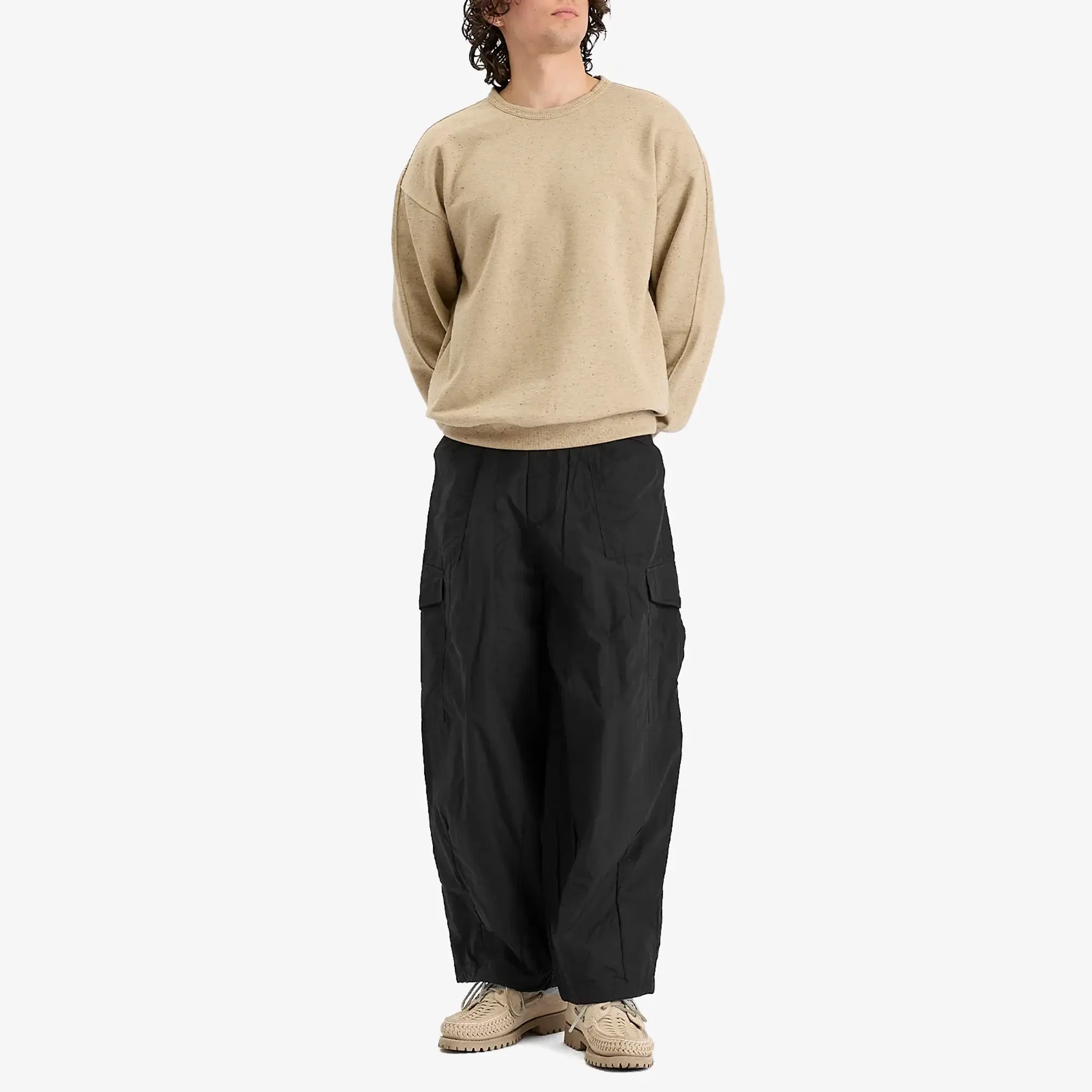 FrizmWORKS Men's Nylon Cargo Balloon Pants Black