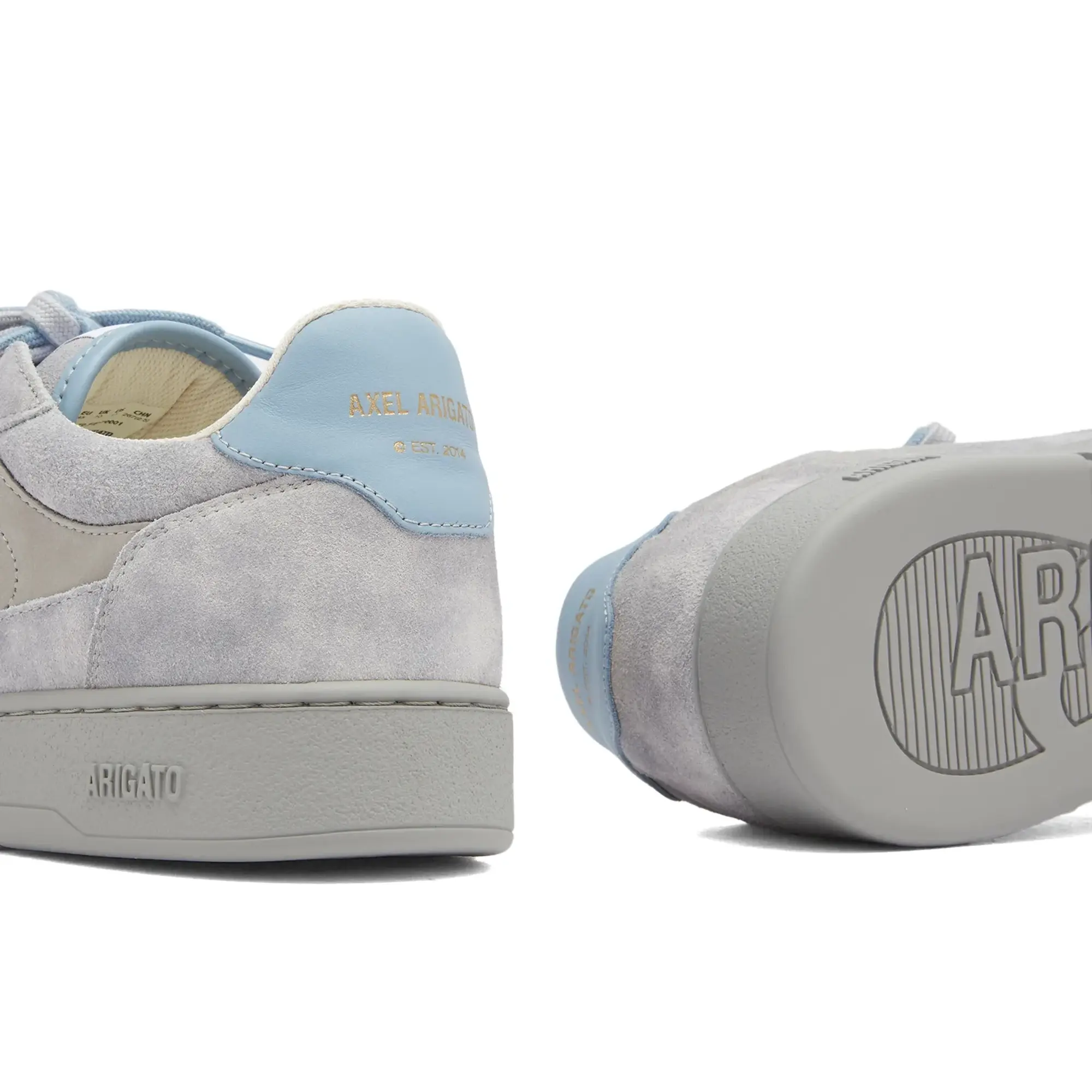 Axel Arigato Men's Dice Lo Double Lace Sneaker Grey/Light Blue