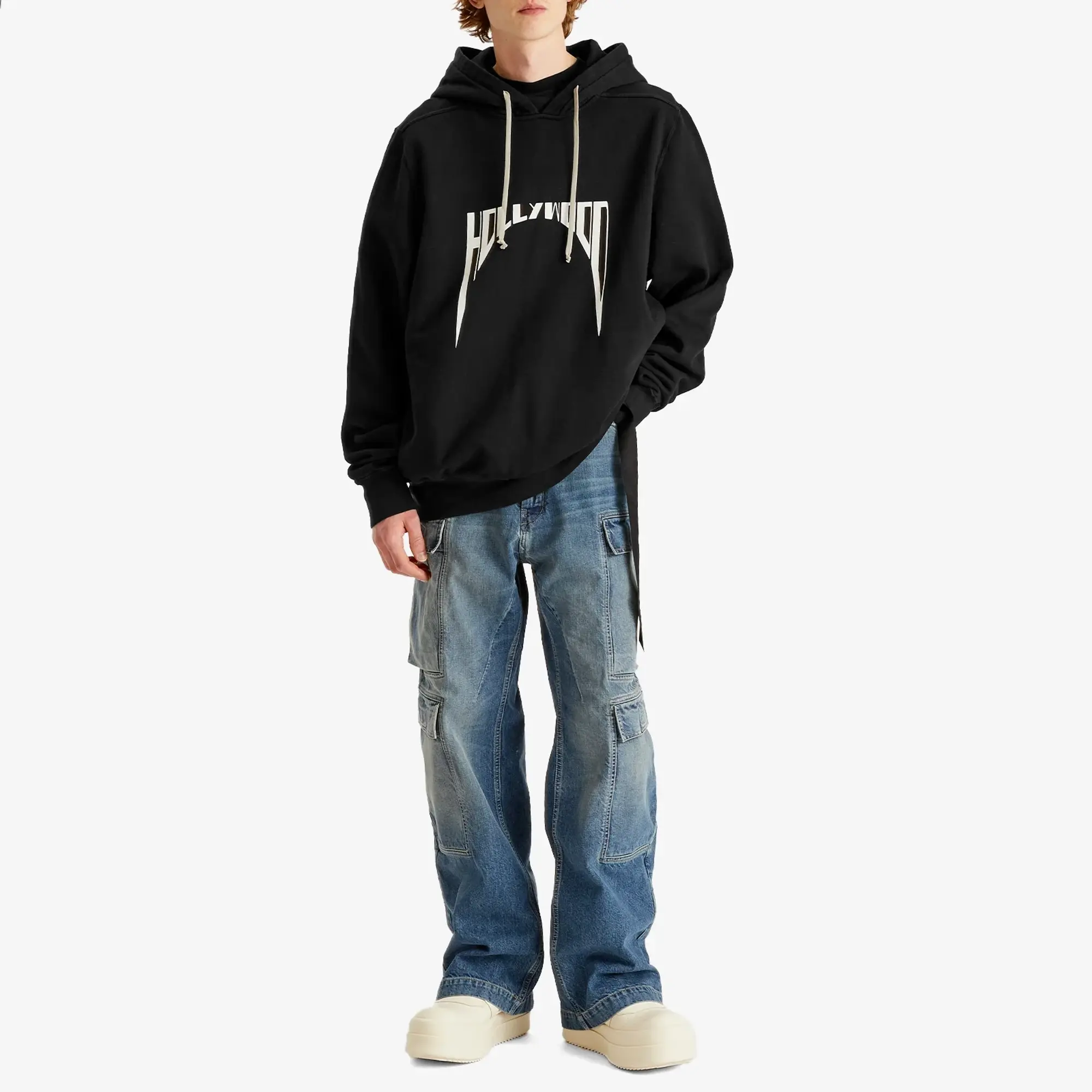 Rick Owens DRKSHDW Men's Oversized Hoodie Black/Milk