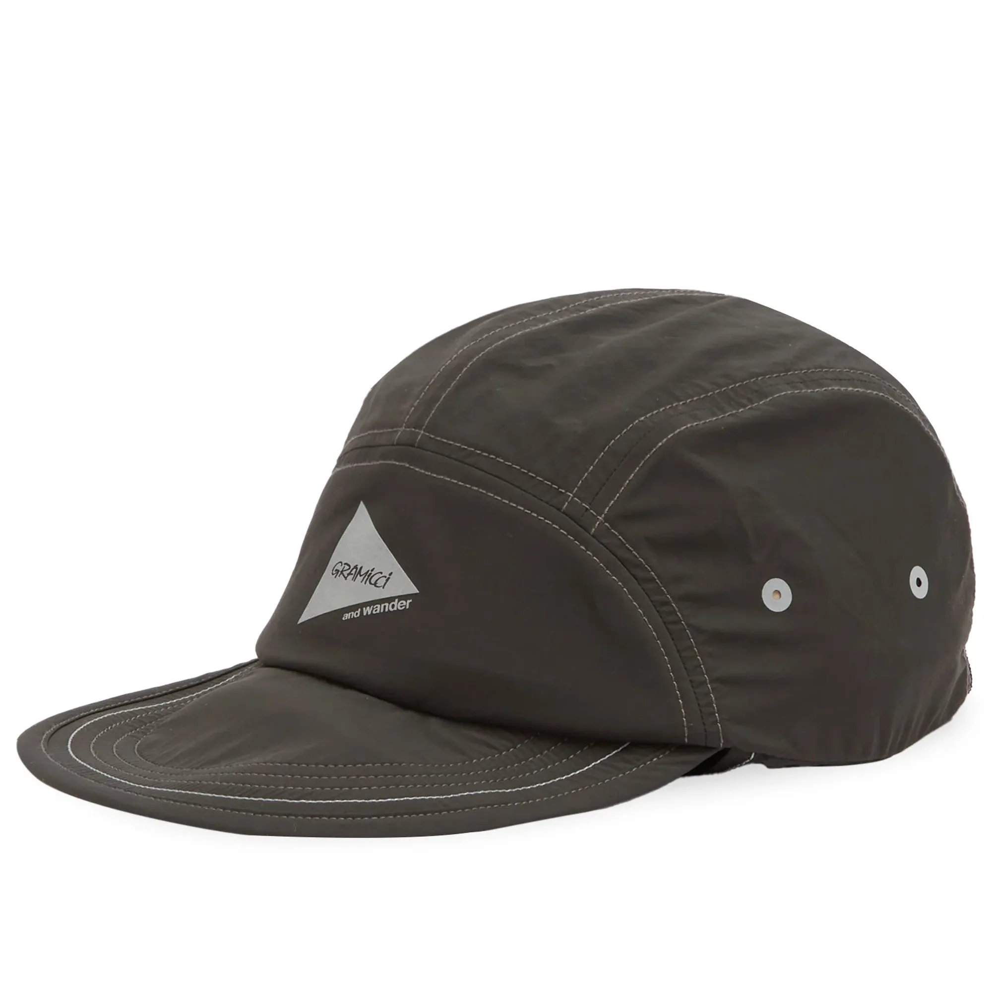 Gramicci Men's x and wander Brushed Nylon Sunshade Cap Charcoal