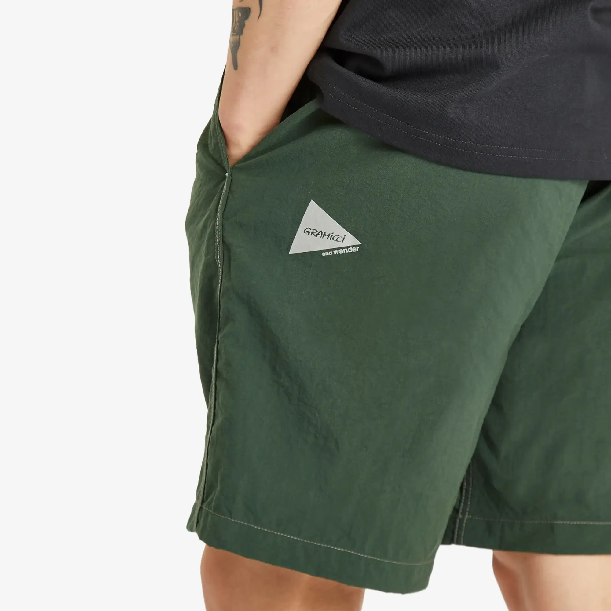 Gramicci Men's x and wander Nylon G-Short Green